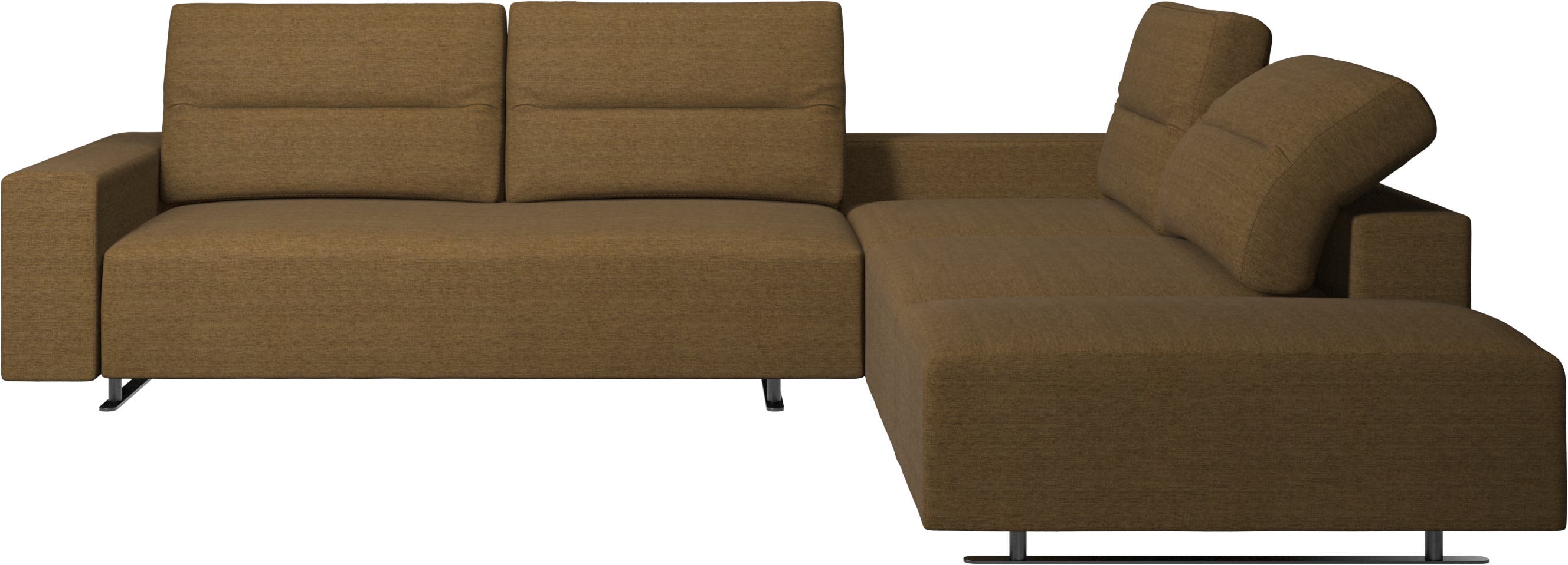 Γωνιακός καναπές Hampton με ρυθμιζόμενη πλάτη και μονάδα lounging