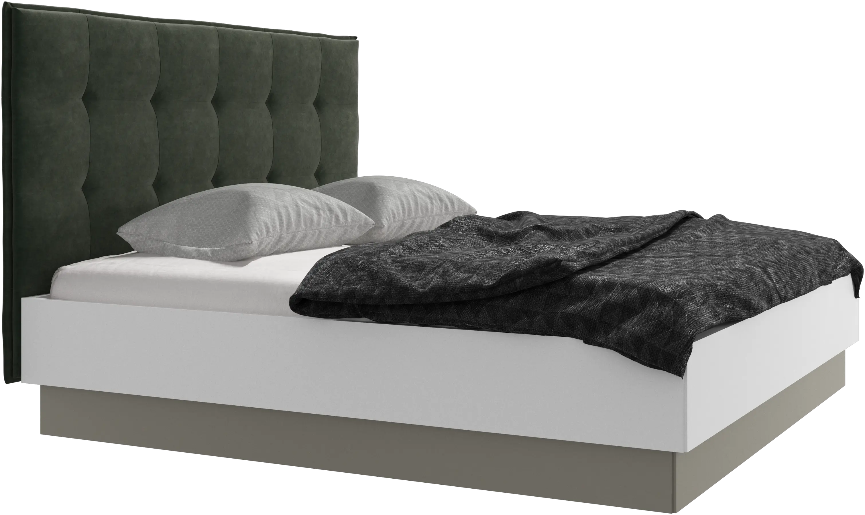 Lugano storage bed with lift-up frame and slats, excl. mattress