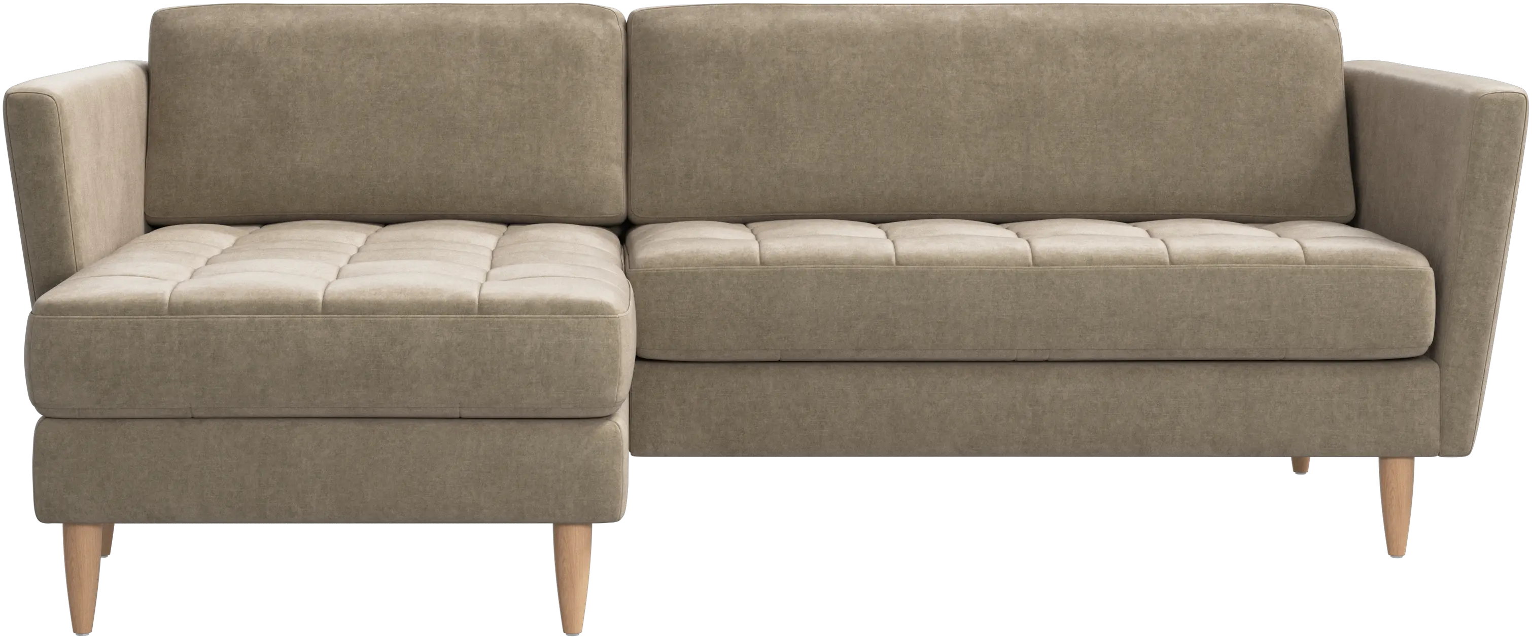 Osaka sofa with resting unit, tufted seat