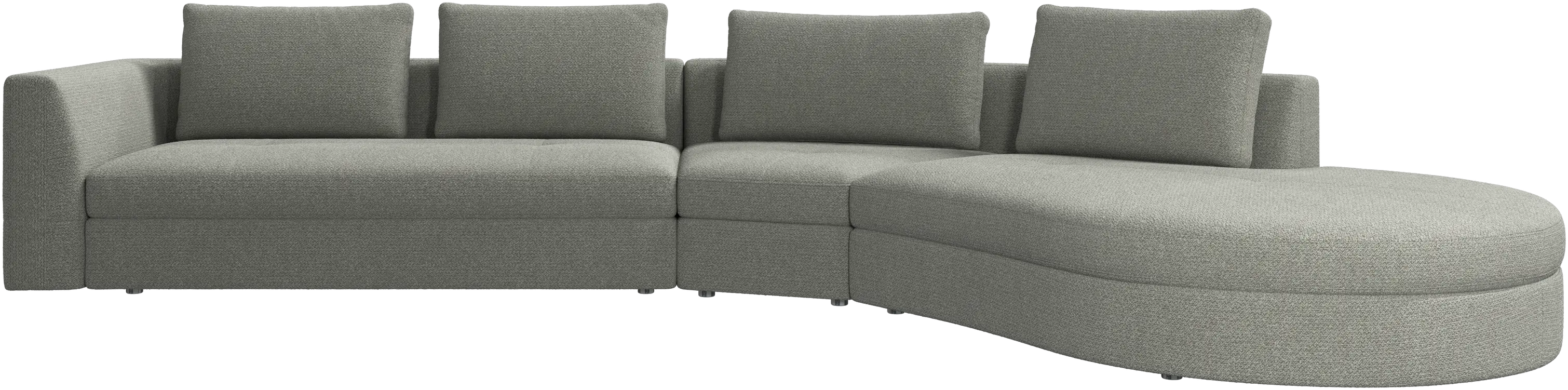 Bergamo sofa med rund lounge modul,høyre