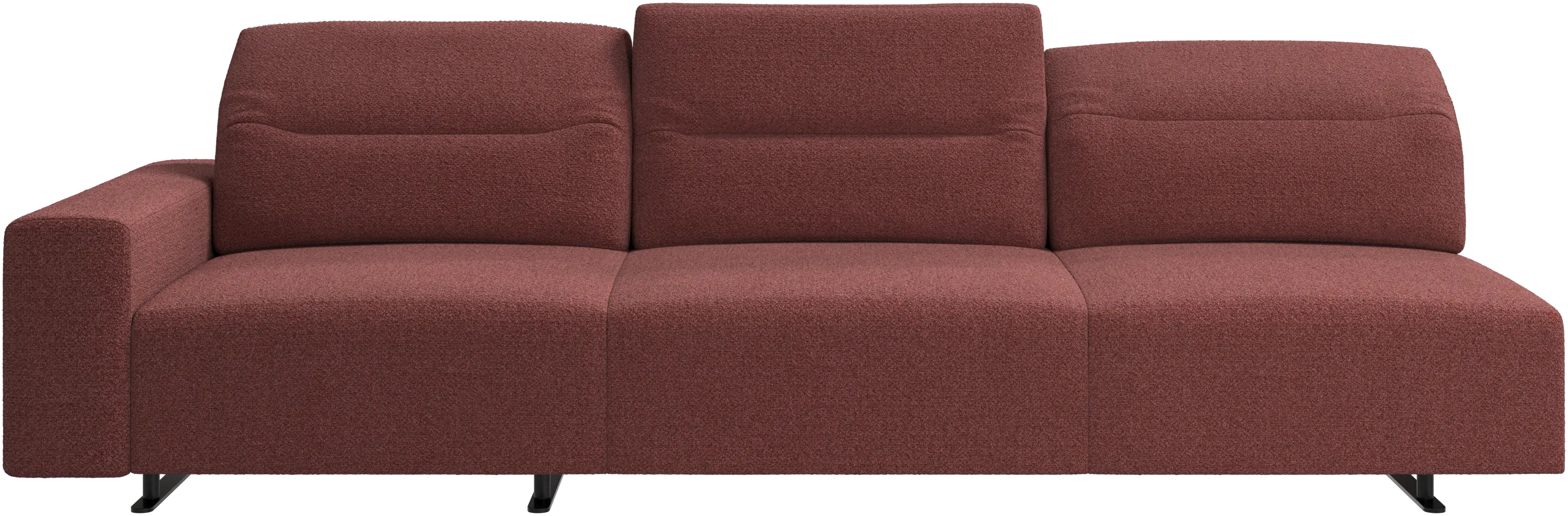 Hampton sofa with adjustable back and storage on the left side
