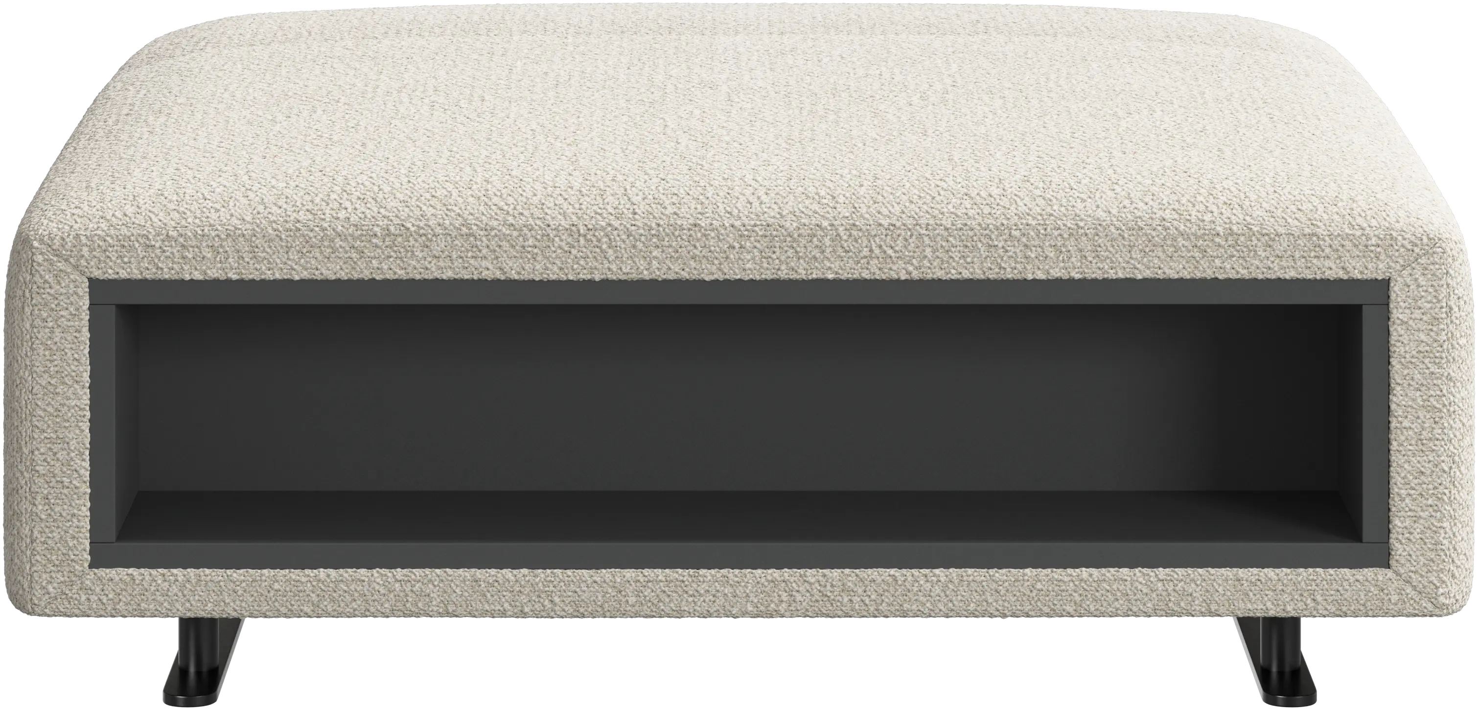 Hampton footstool with storage left and right sides