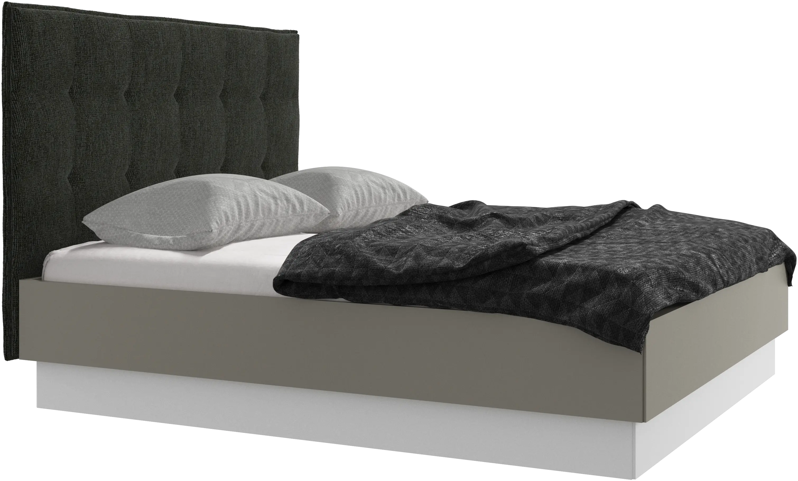 Lugano storage bed with lift-up frame and slats, excl. mattress