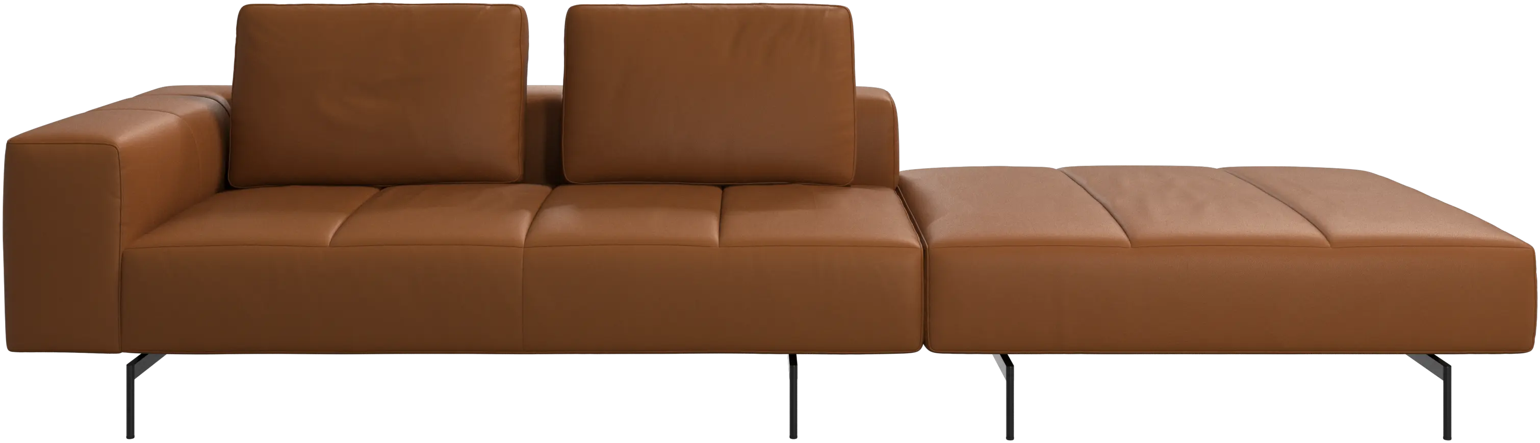 Amsterdam Sofa mit Pouf auf der rechten Seite