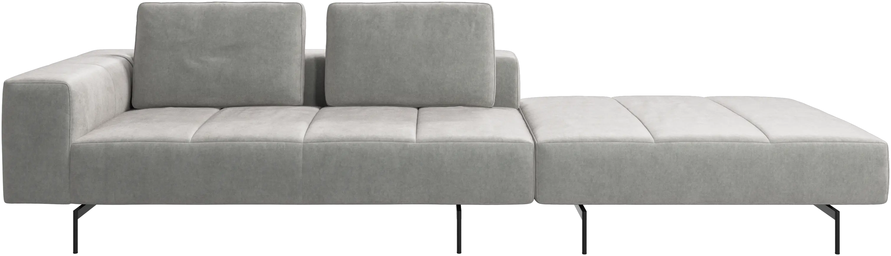 Amsterdam sofa with footstool on right side