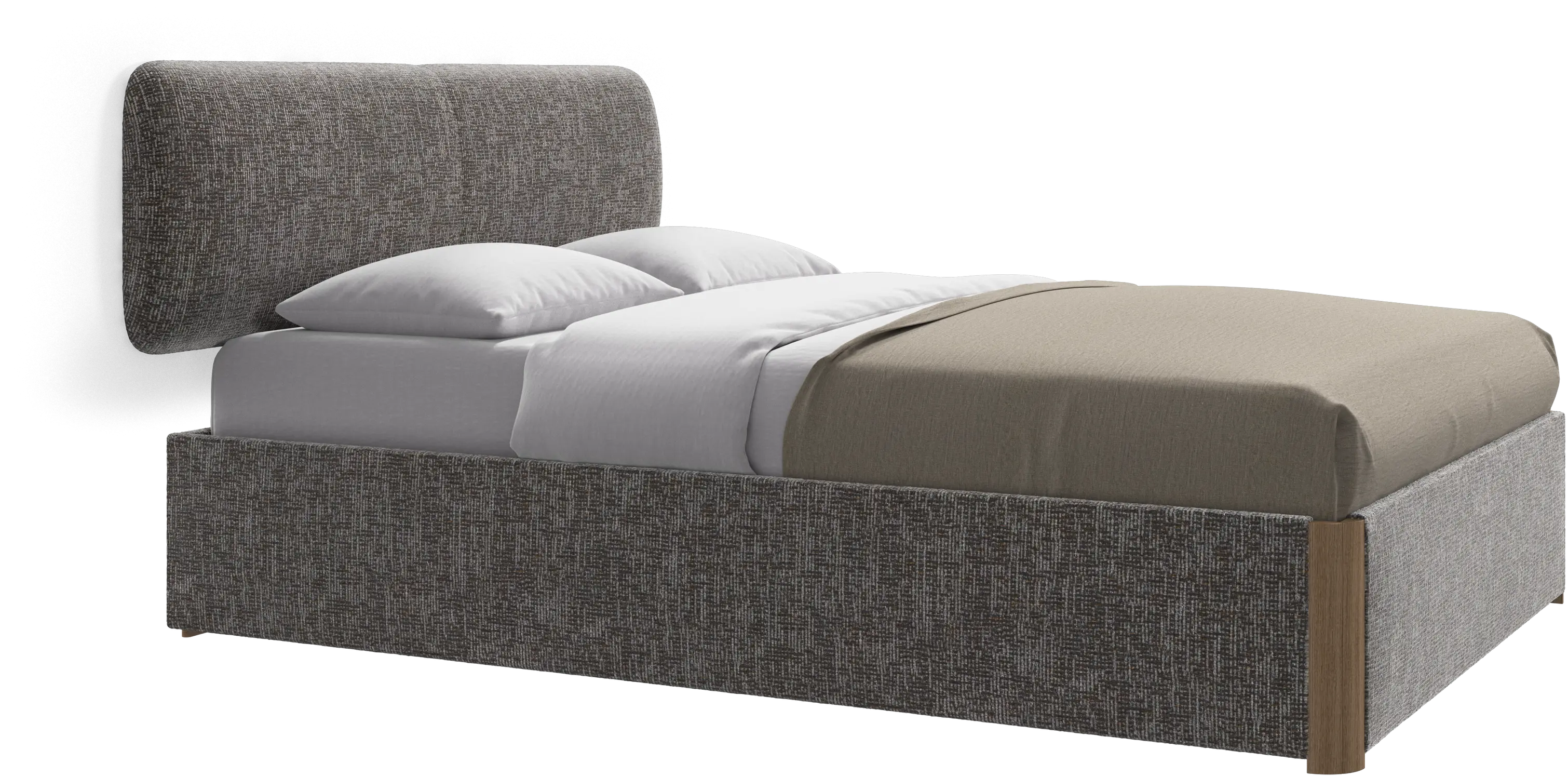 Element bed, wall-mounted headboard, with slats, excl. mattress