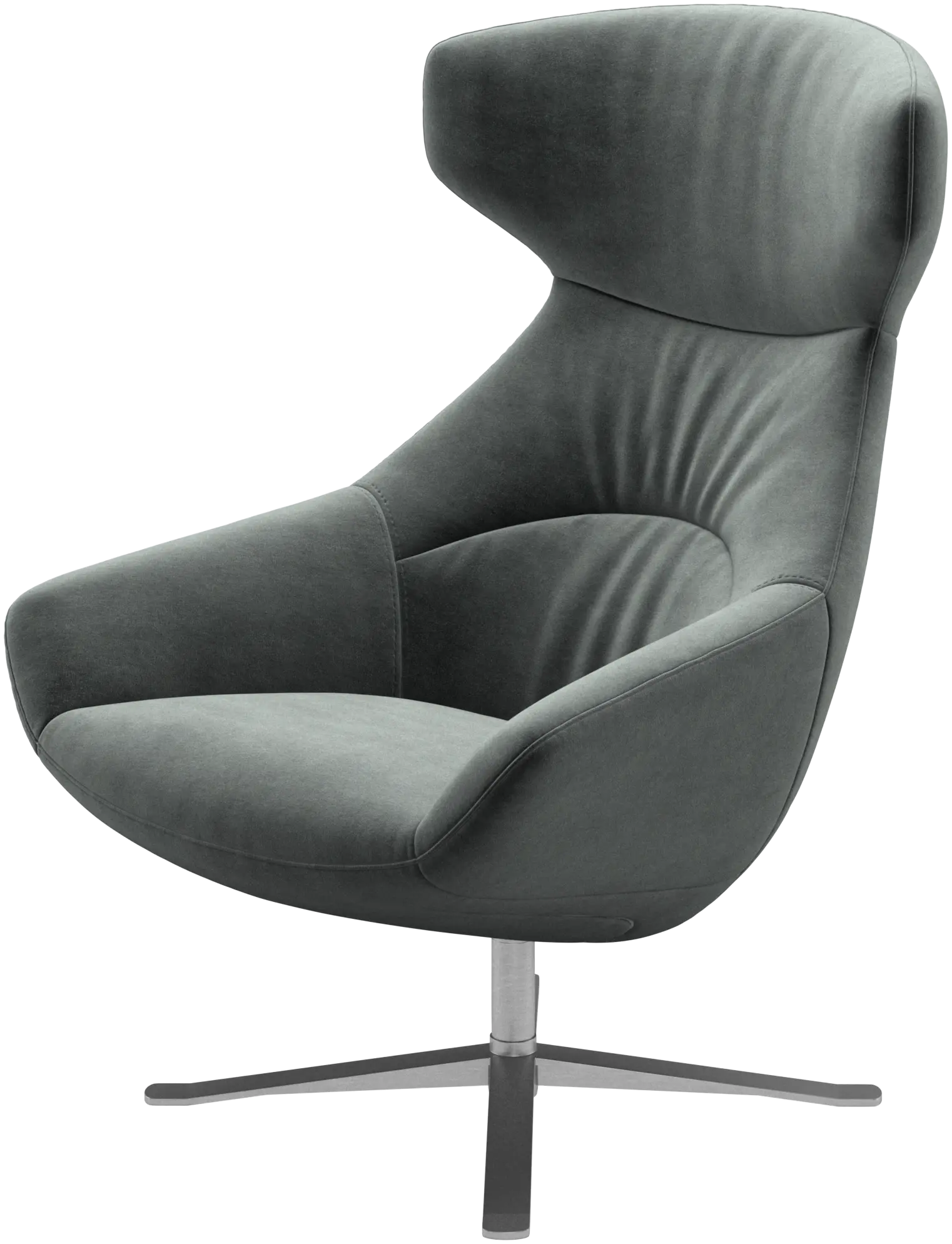 Porto chair with reclining back function and swivel base