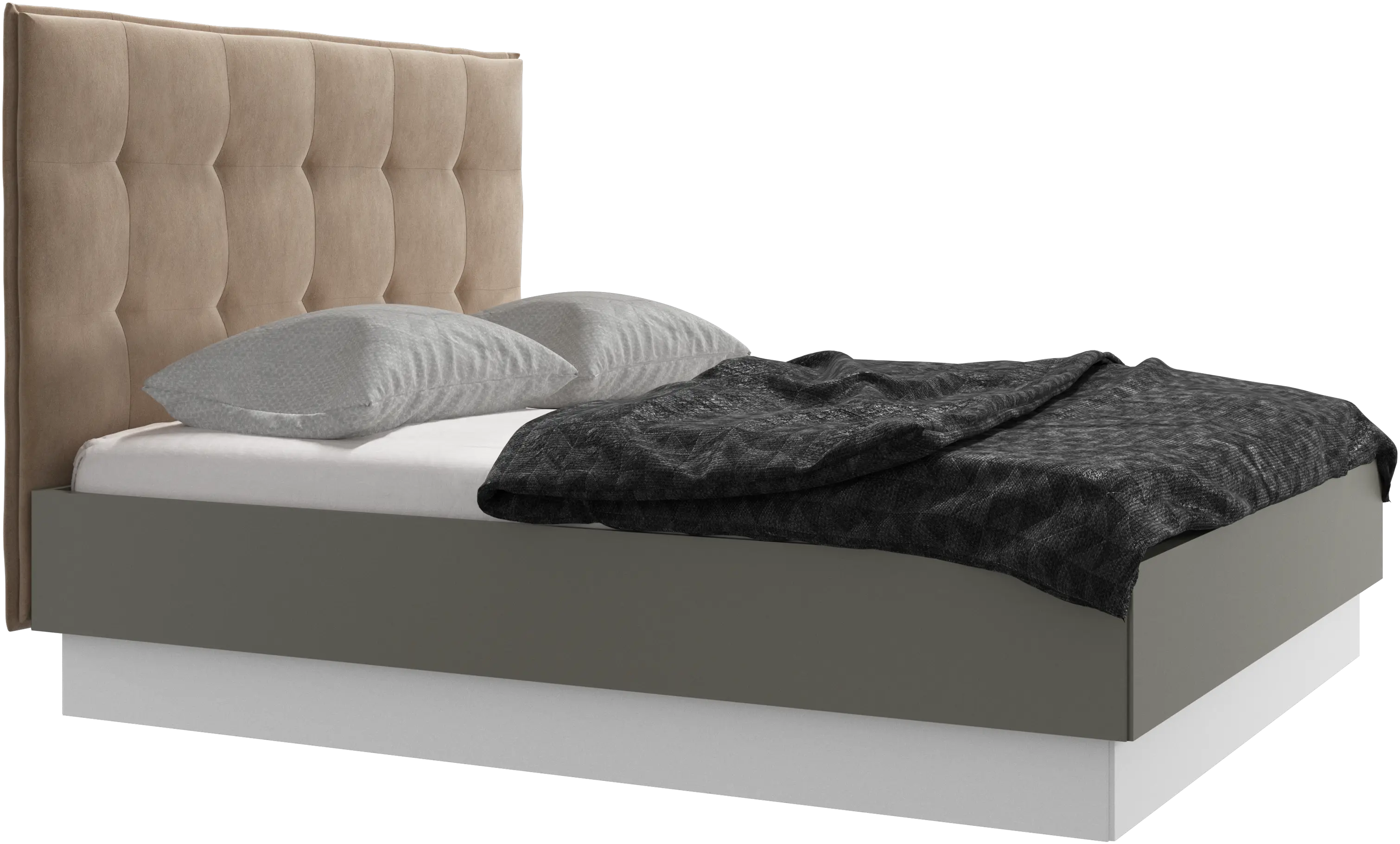 Lugano storage bed with lift-up frame and slats, excl. mattress