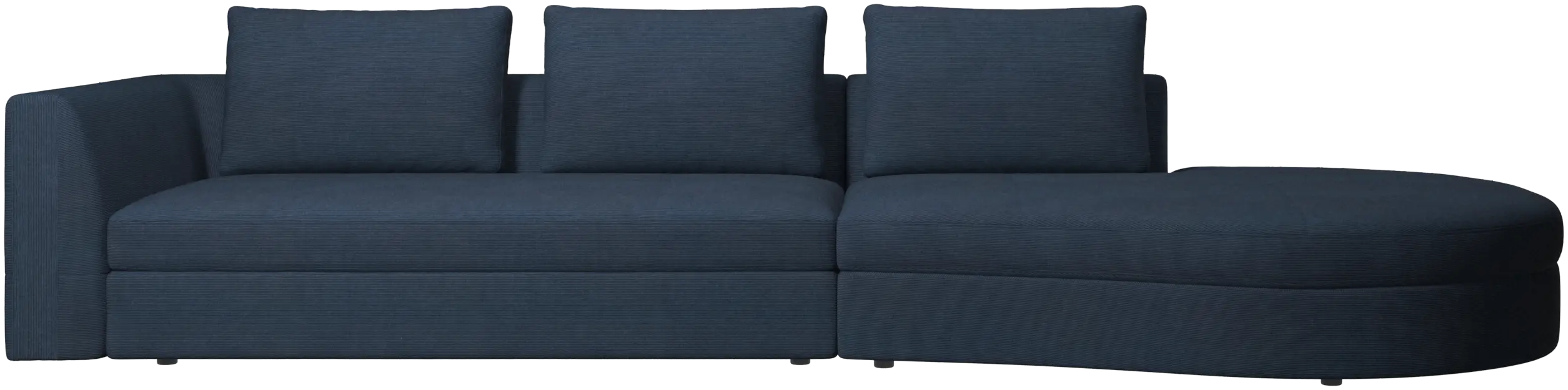 Bergamo sofa with round lounging unit,right