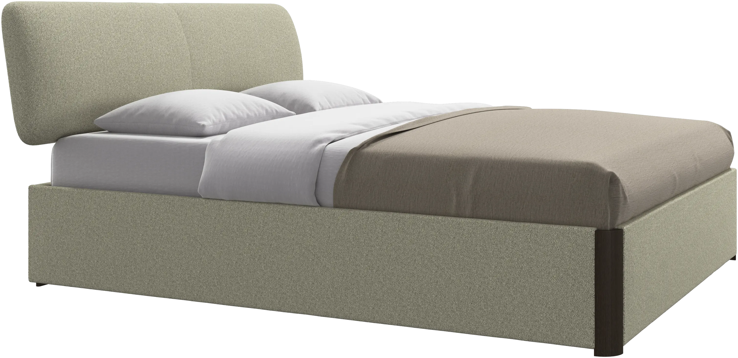 Element seng, sengmontert hodegavl, med lameller og oppbevaringsløsning, ekskl. madrass