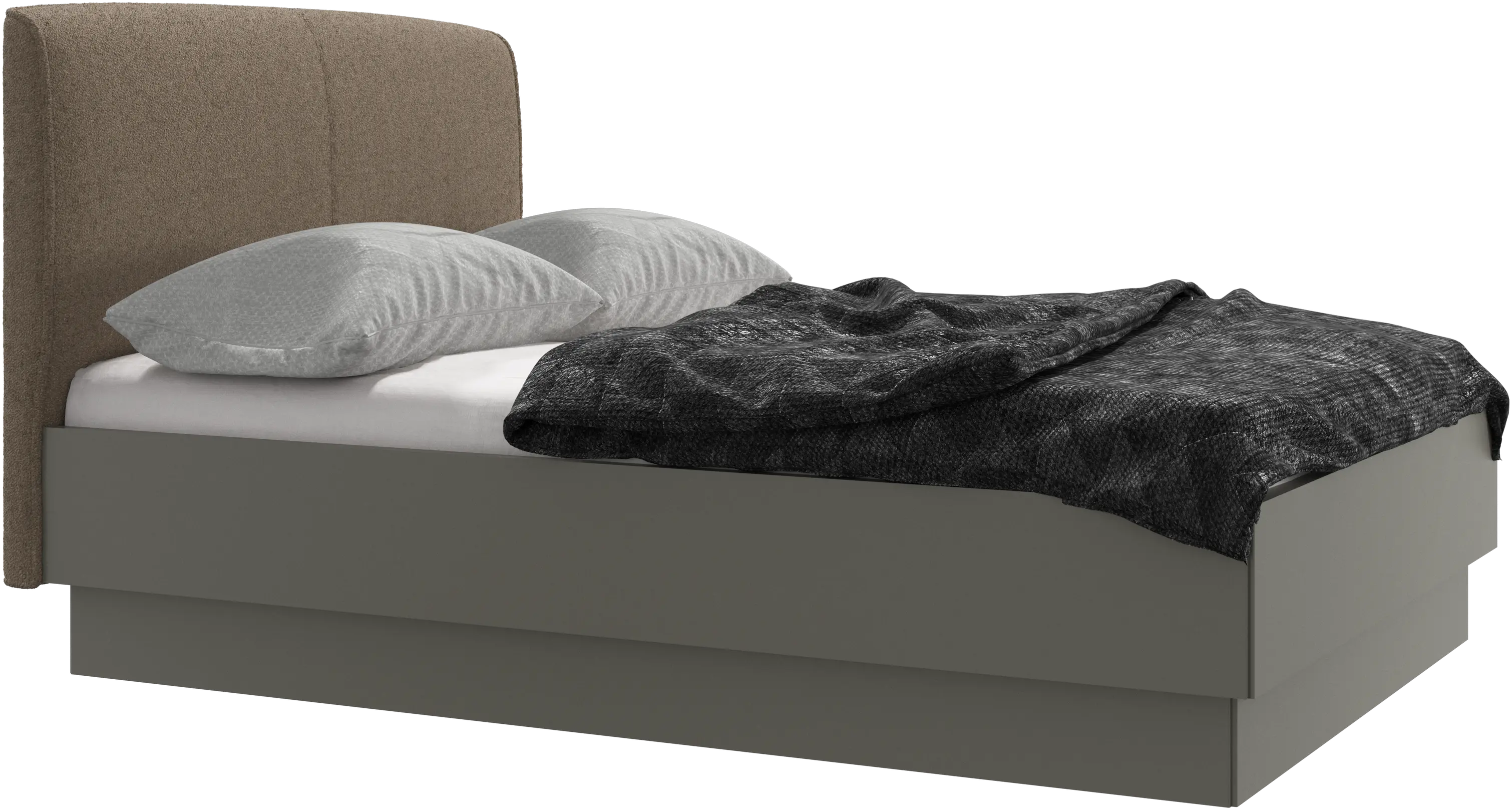 Houston, upholstered bed with storage