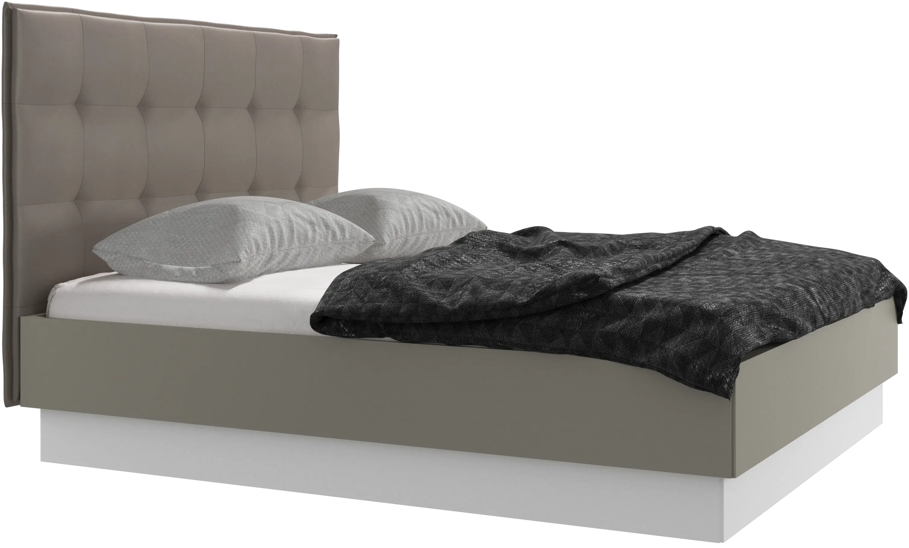 Lugano storage bed with lift-up frame and slats, excl. mattress