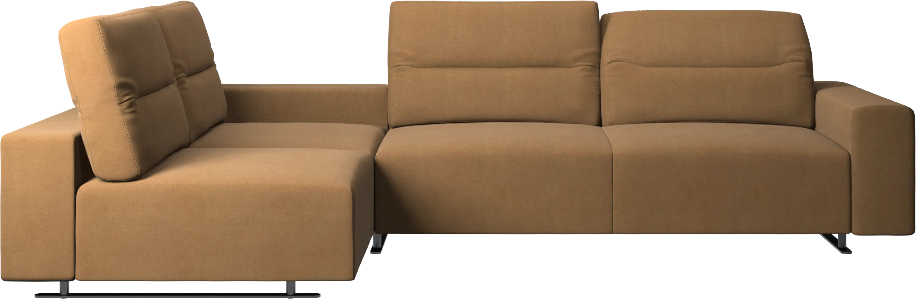 Hampton corner sofa with adjustable back and storage on right side