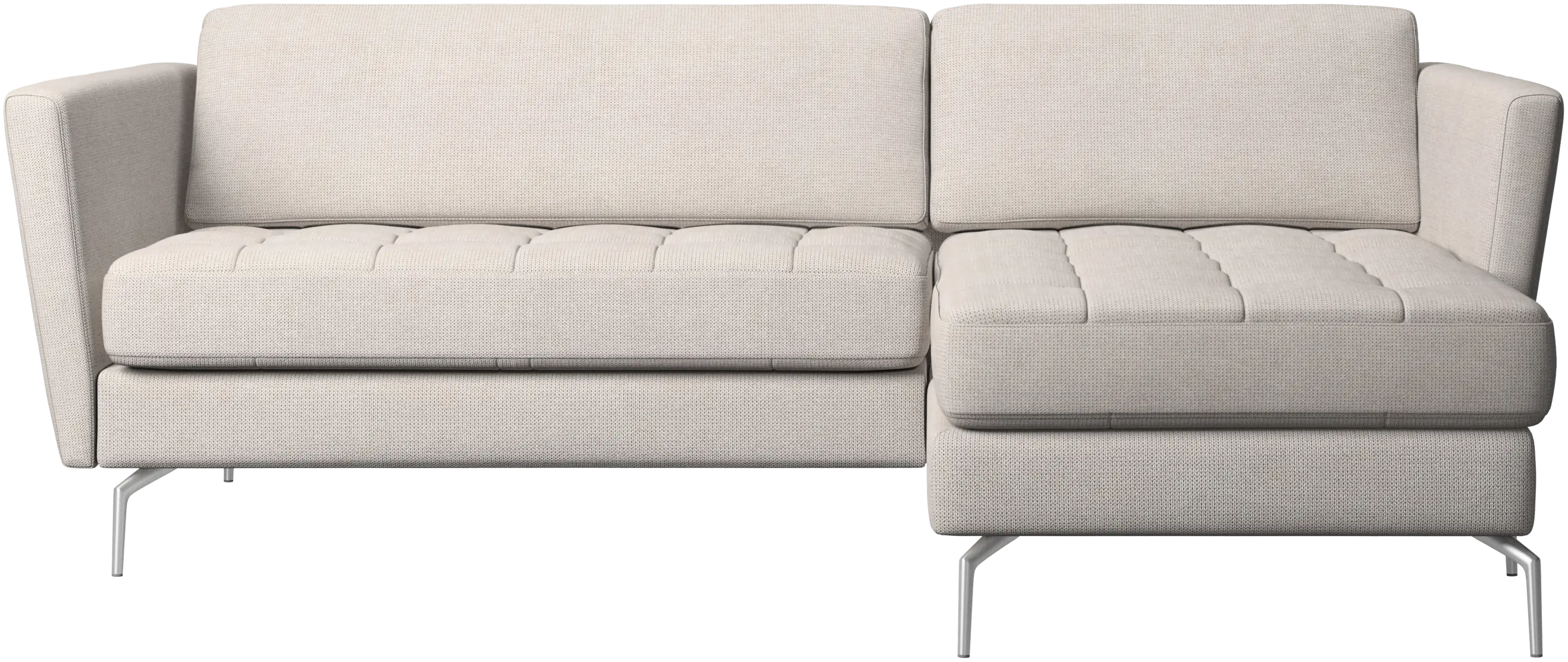 Osaka sofa with resting unit, tufted seat
