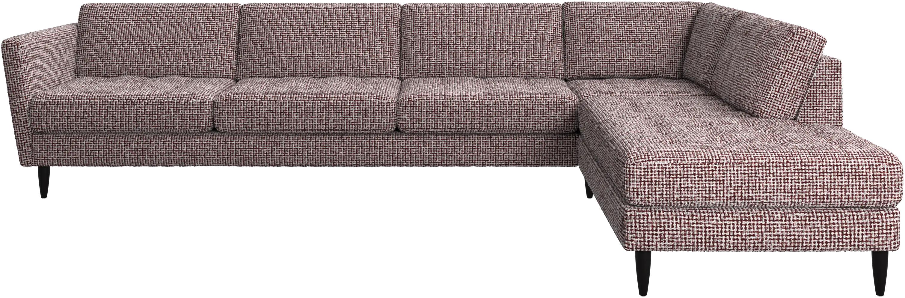 Osaka corner sofa with lounging unit, tufted seat