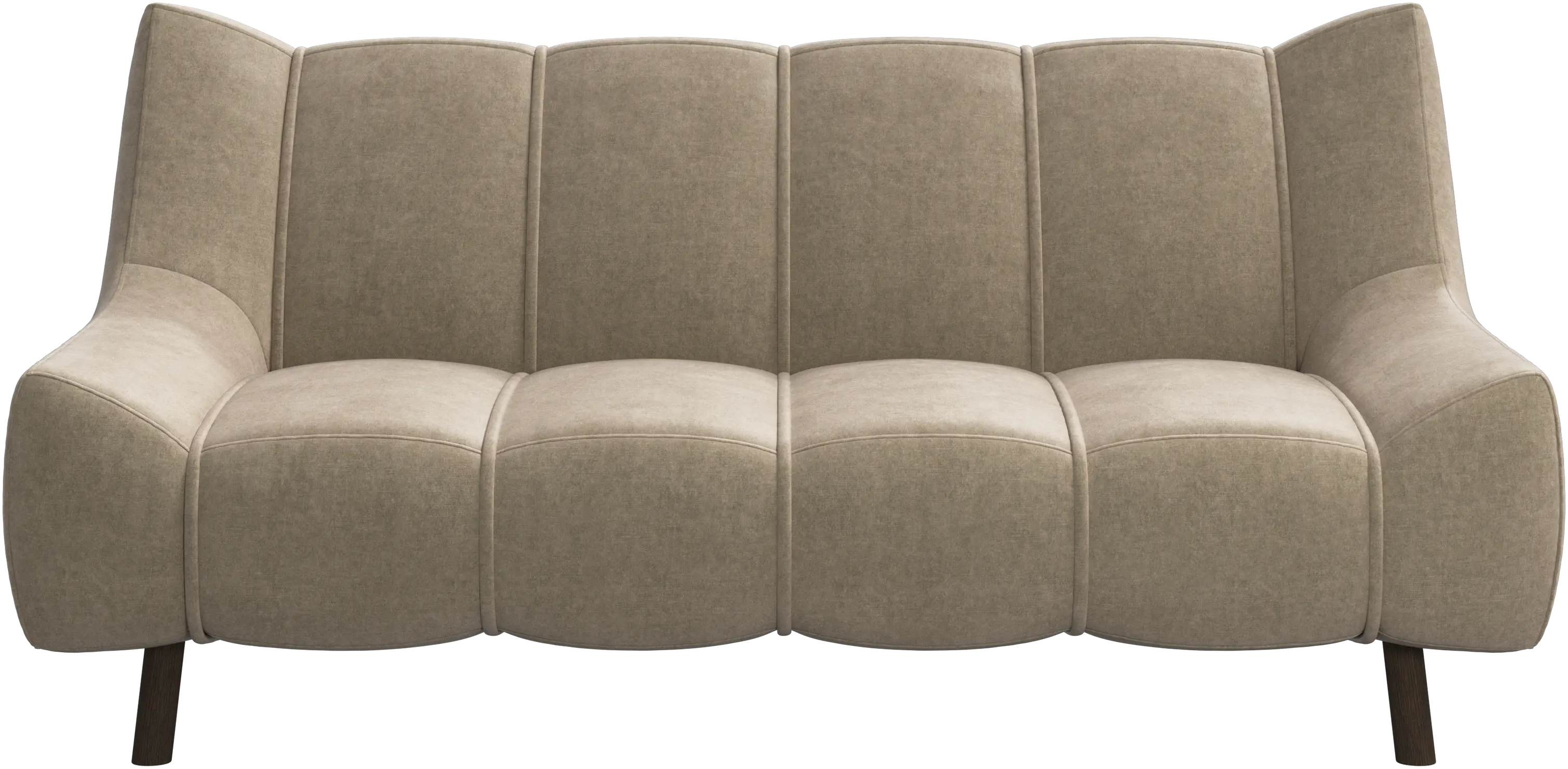 Canapé 2 places Nawabari, jambe en bois