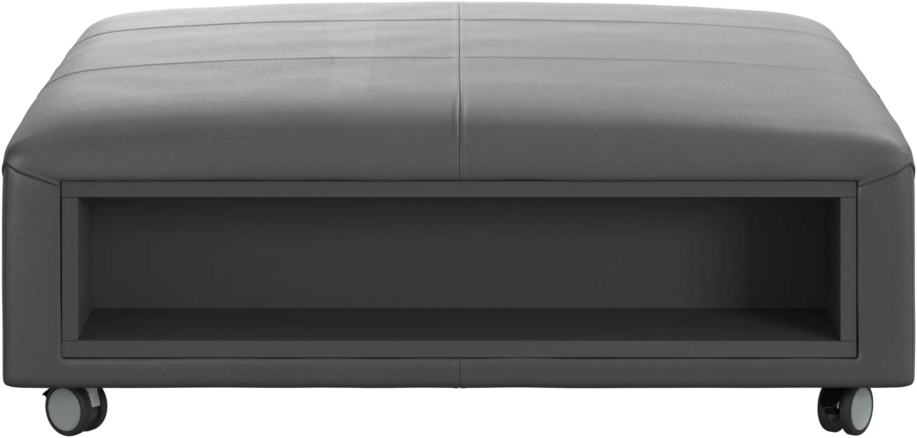 Hampton footstool on wheels with storage left and right sides