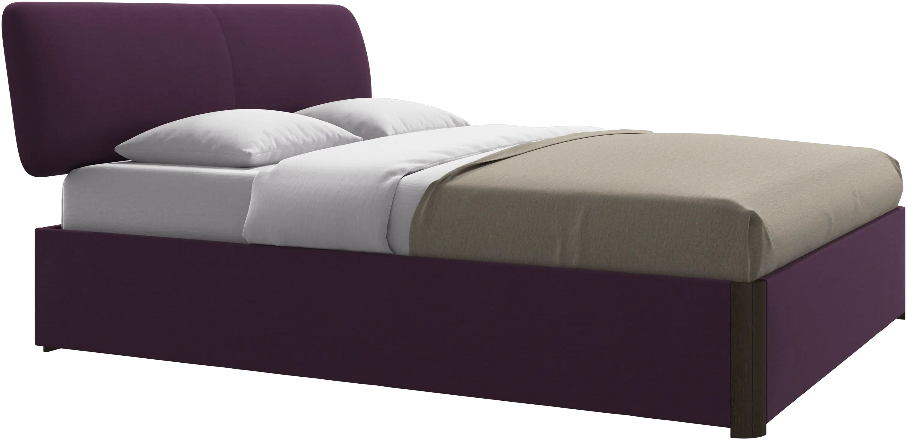 Element seng, sengmontert hodegavl, med lameller og oppbevaringsløsning, ekskl. madrass