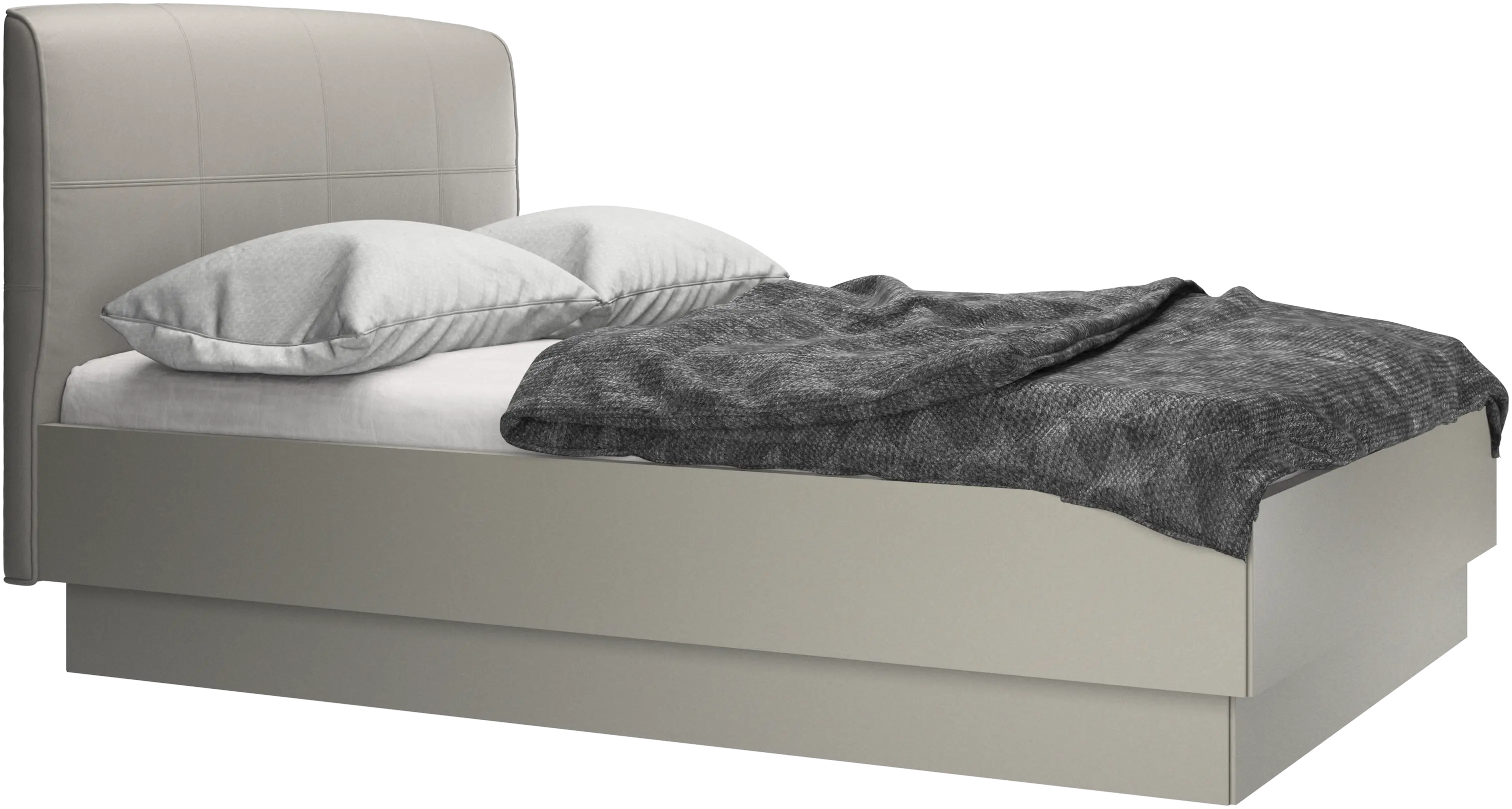 Houston, gepolstertes bett mit stauraum