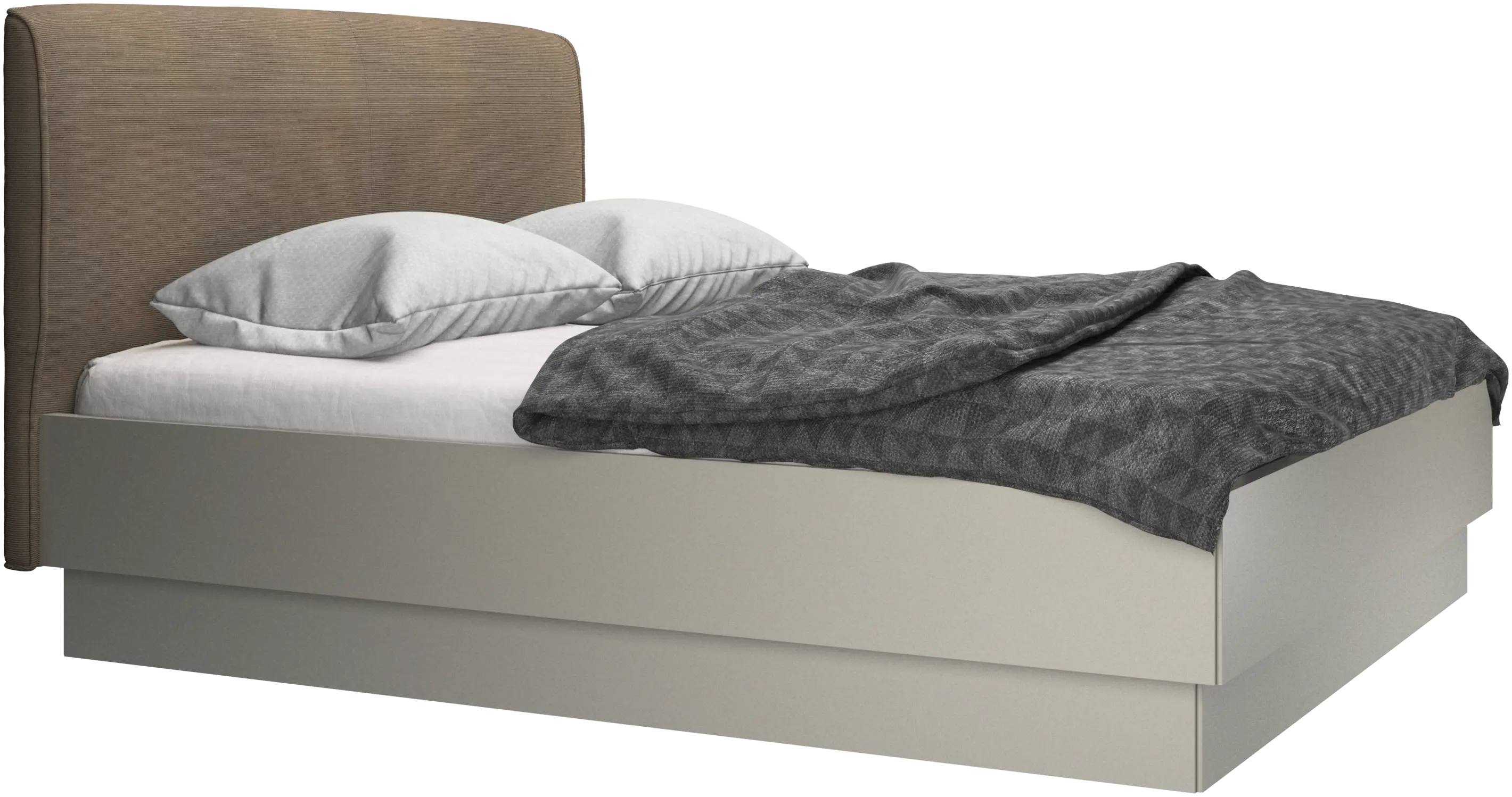 Houston, upholstered bed with storage