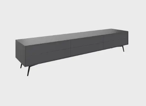 Fermo TV/Hi-Fi ユニット、ドロップダウン式ドア ＆ ドロワー付き