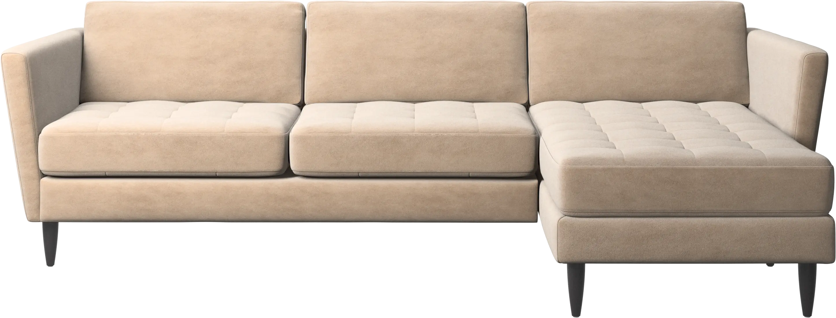 Osaka sofa with resting unit, tufted seat