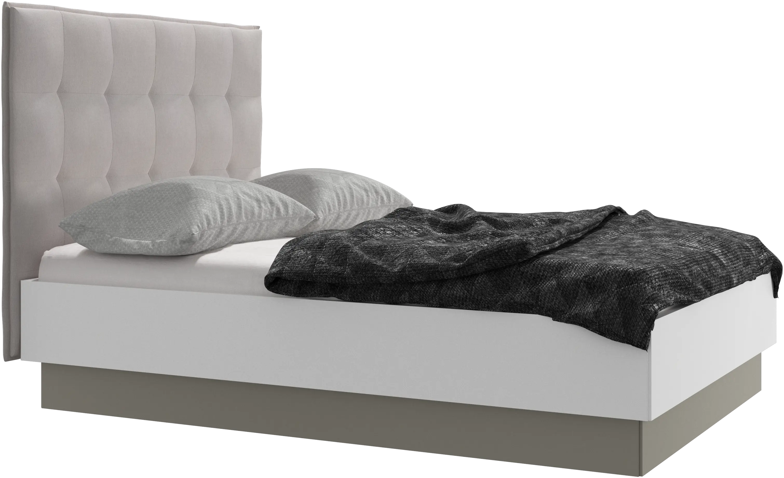 Lugano storage bed with lift-up frame and slats, excl. mattress