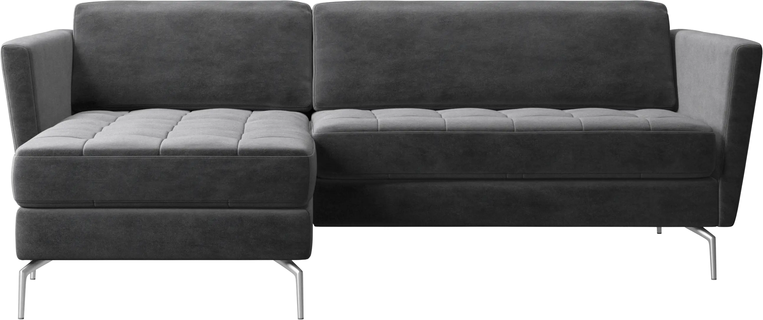 Osaka sofa with resting unit, tufted seat