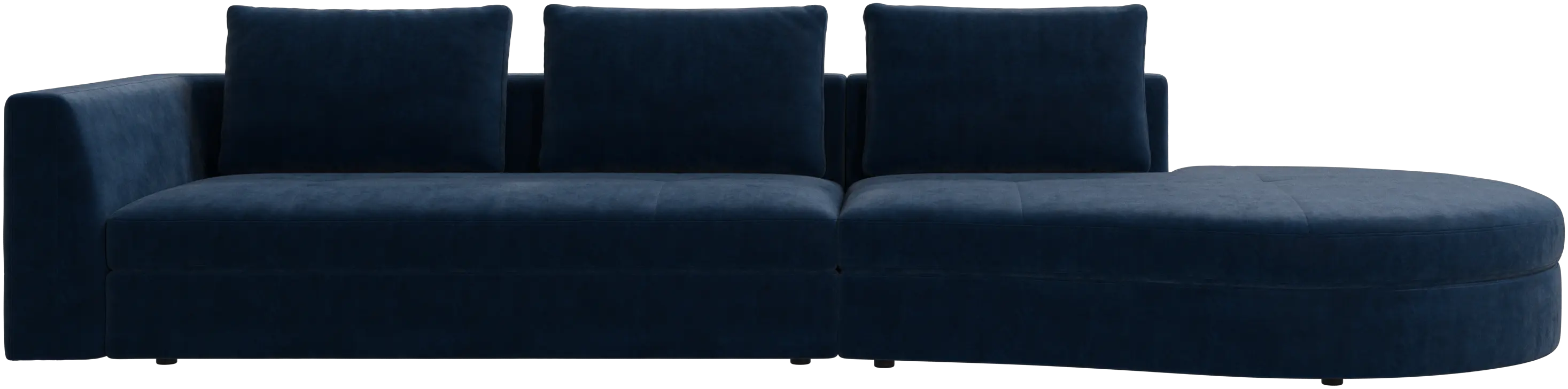 Bergamo sofa with round lounging unit,right