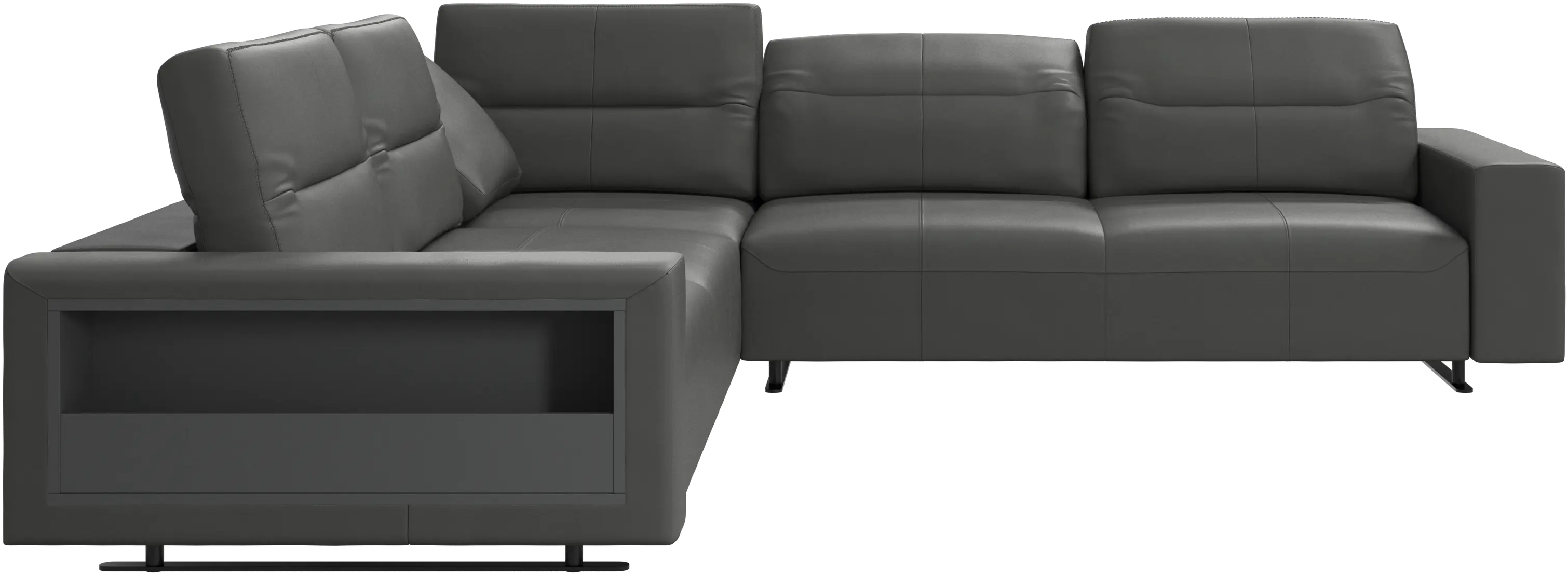Hampton corner sofa with adjustable back and storage