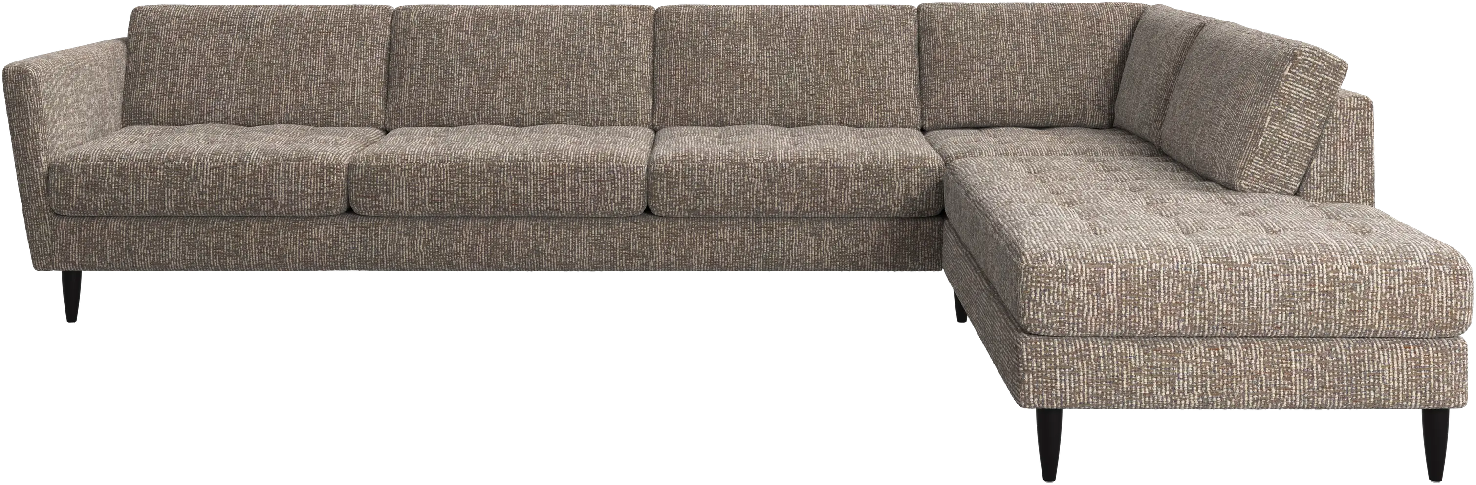 Osaka corner sofa with lounging unit, tufted seat