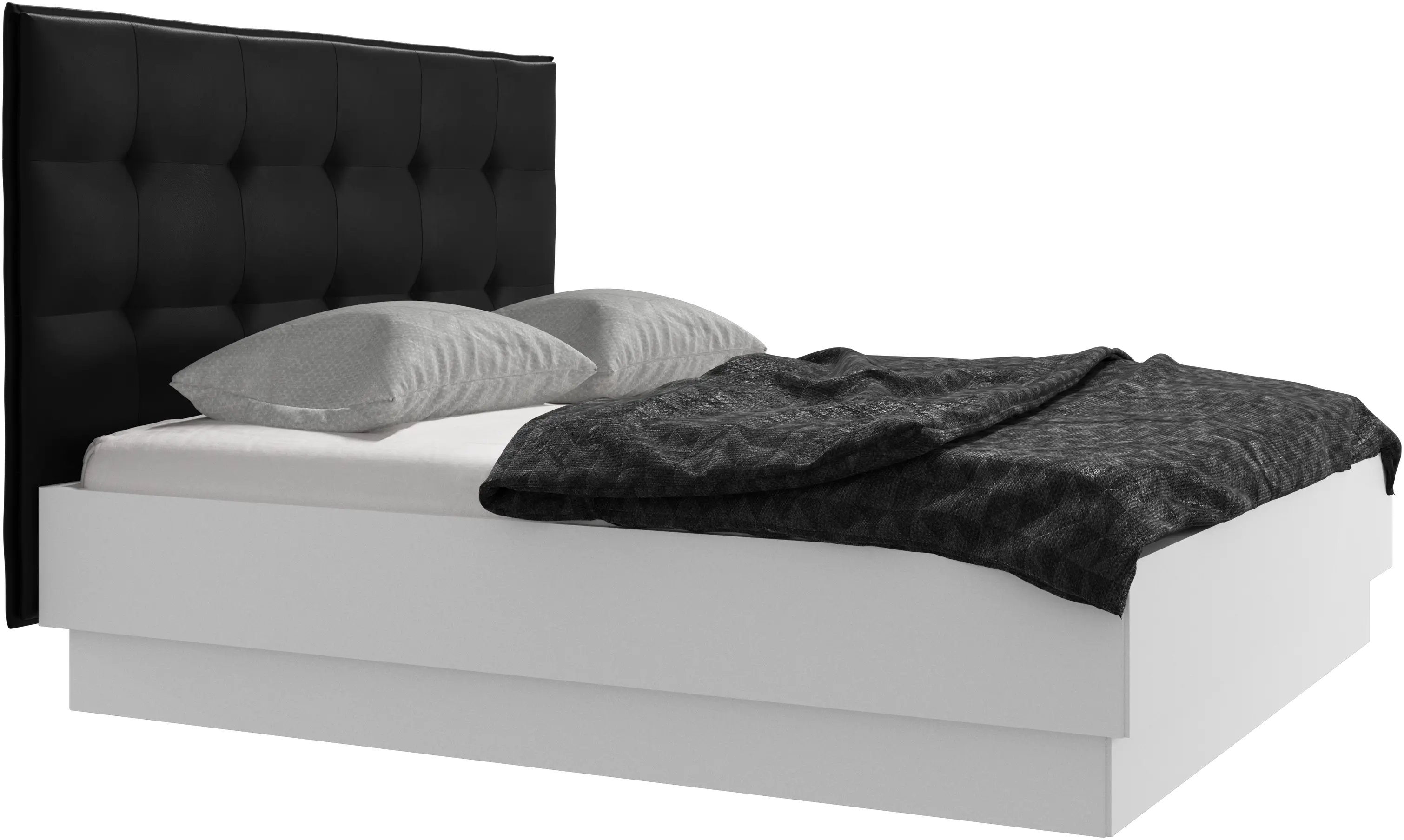Lugano storage bed with lift-up frame and slats, excl. mattress