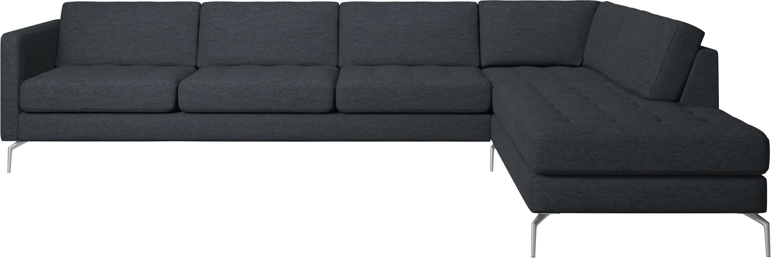 Osaka corner sofa with lounging unit, tufted seat