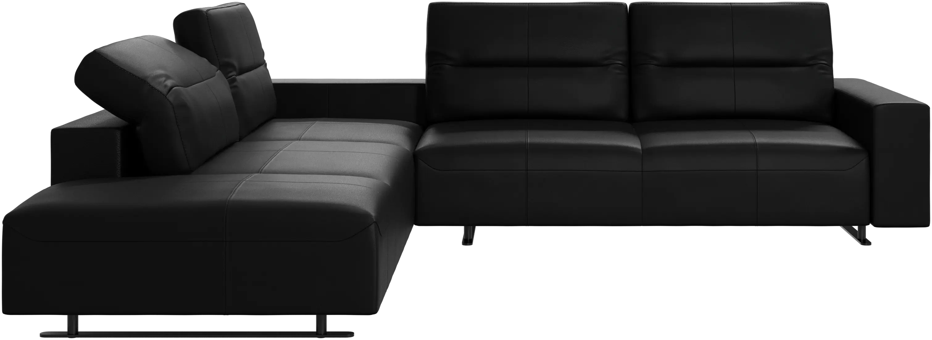 Hampton corner sofa with adjustable back and lounging unit