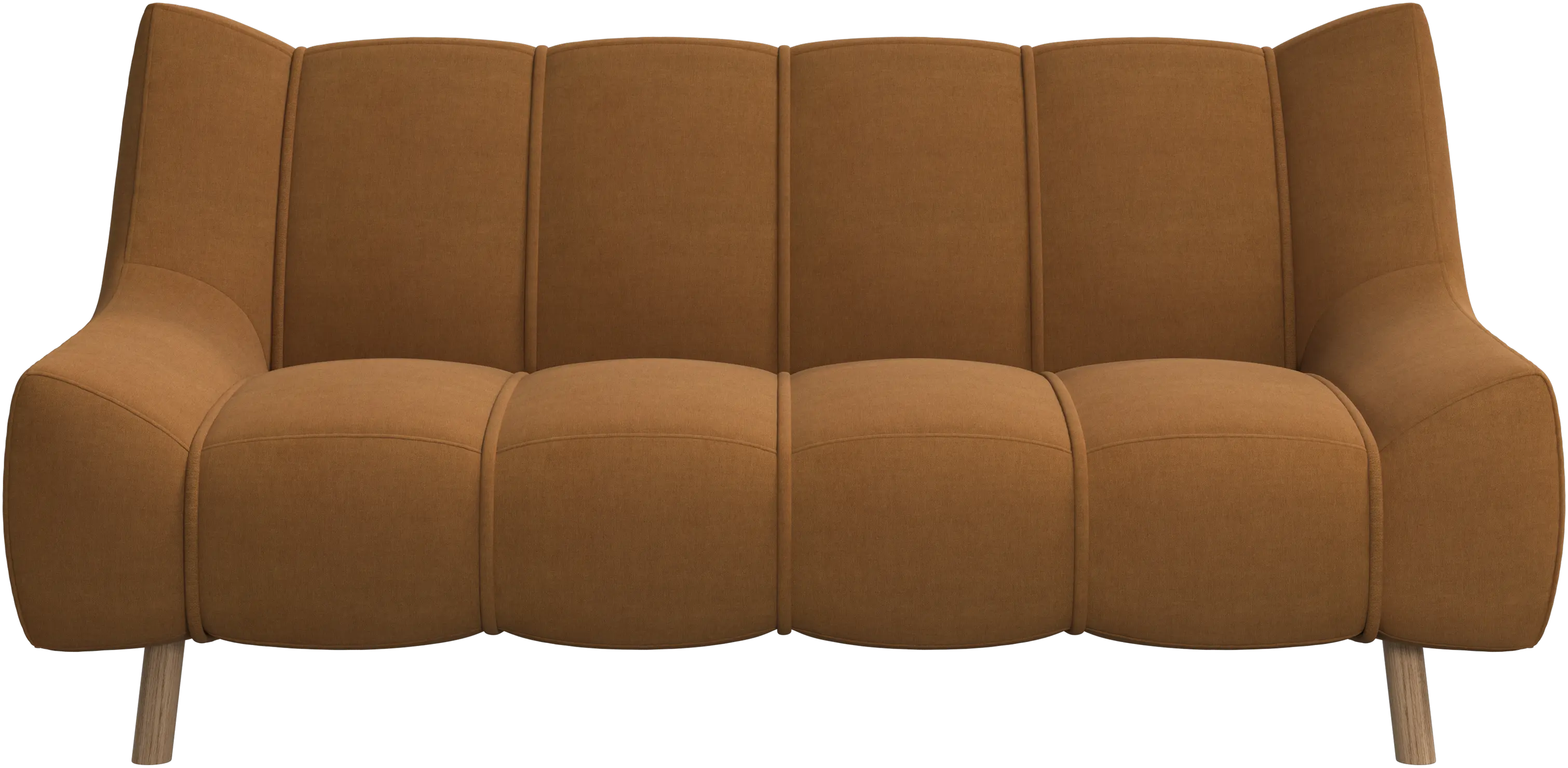 Sofá Nawabari de 2 plazas, pierna de madera