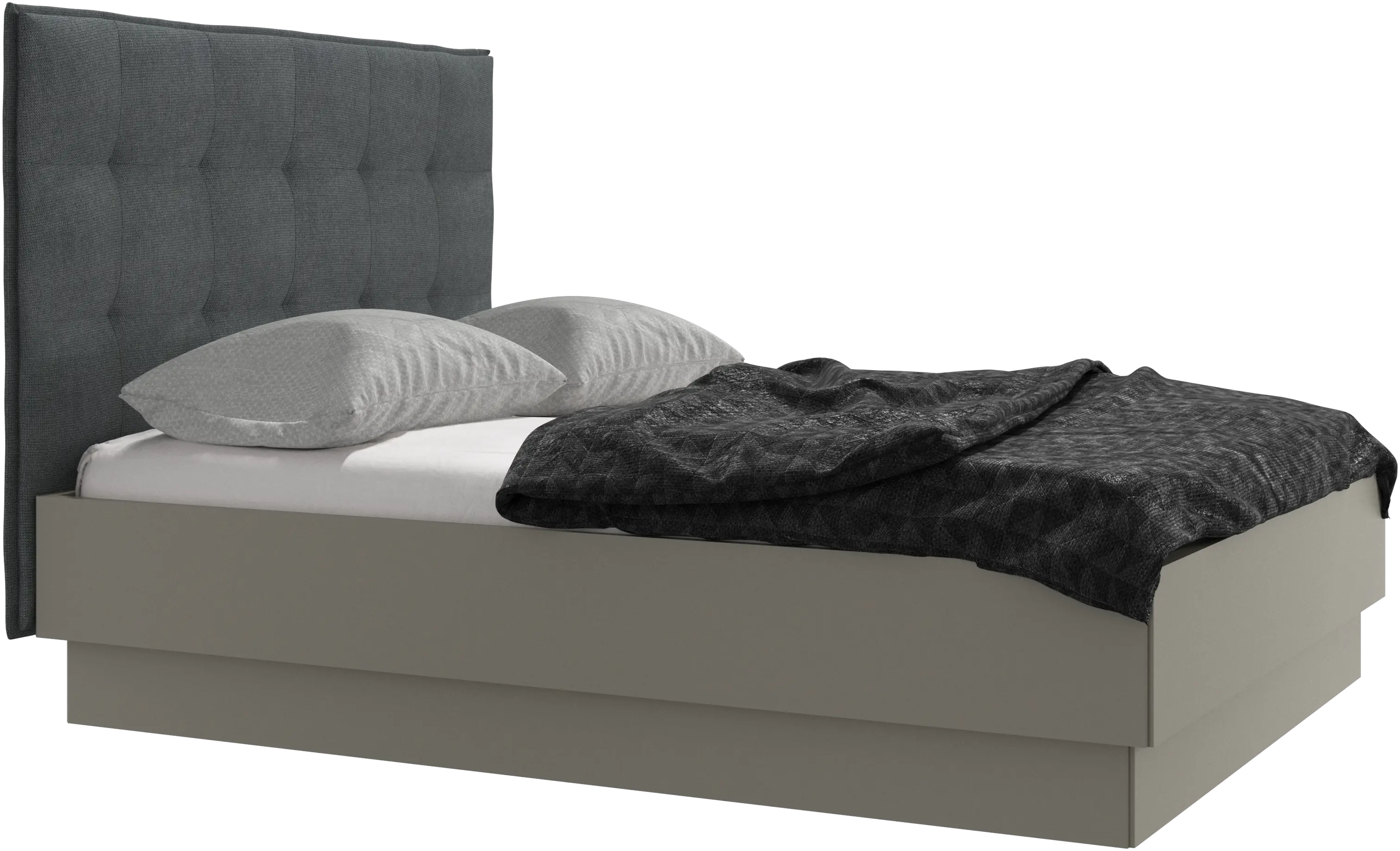 Lugano storage bed with lift-up frame and slats, excl. mattress
