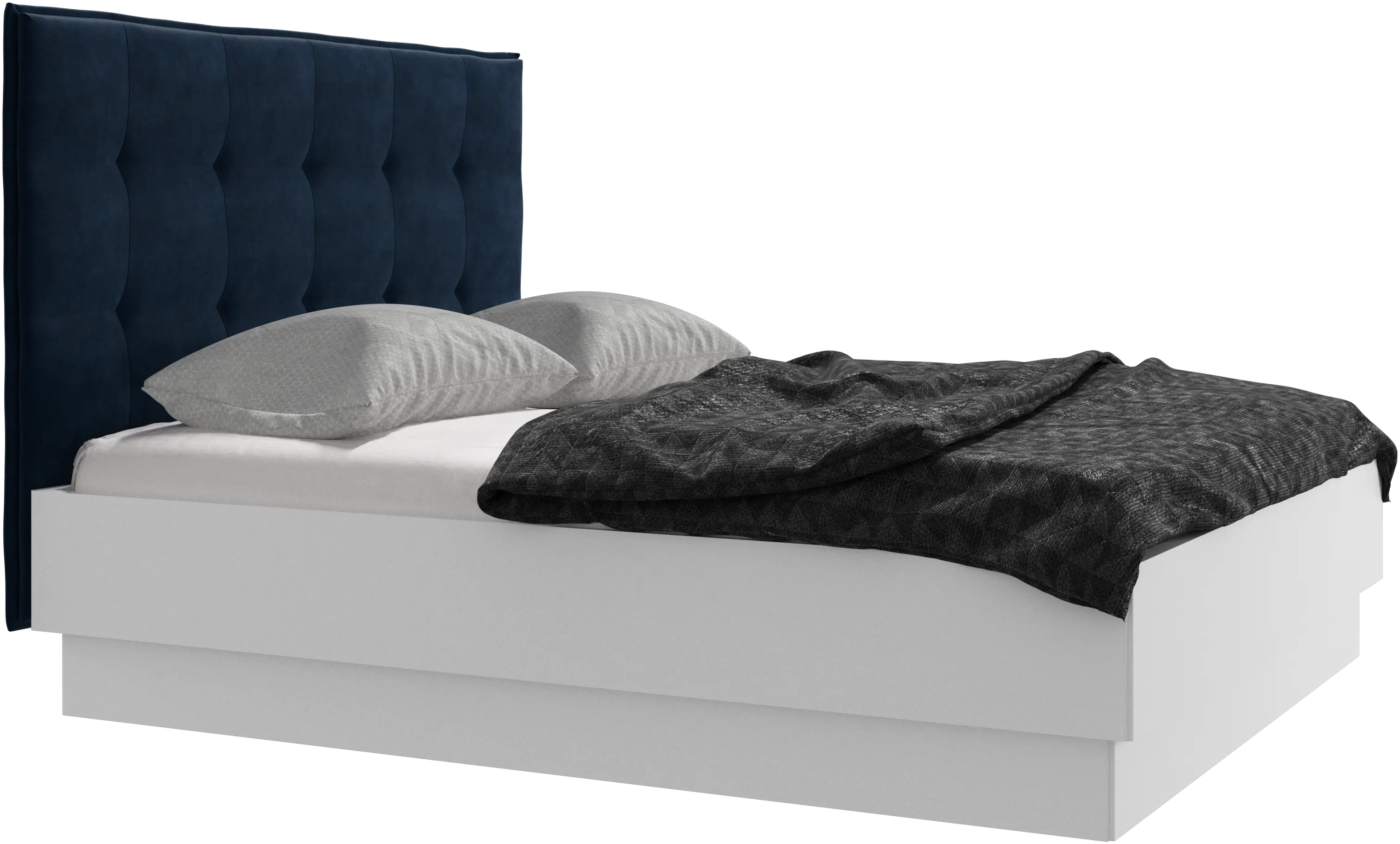 Cama con canapé Lugano, estructura elevable y tablado, no incluye colchón