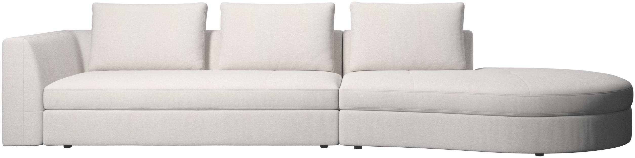 Bergamo sofa with round lounging unit,right