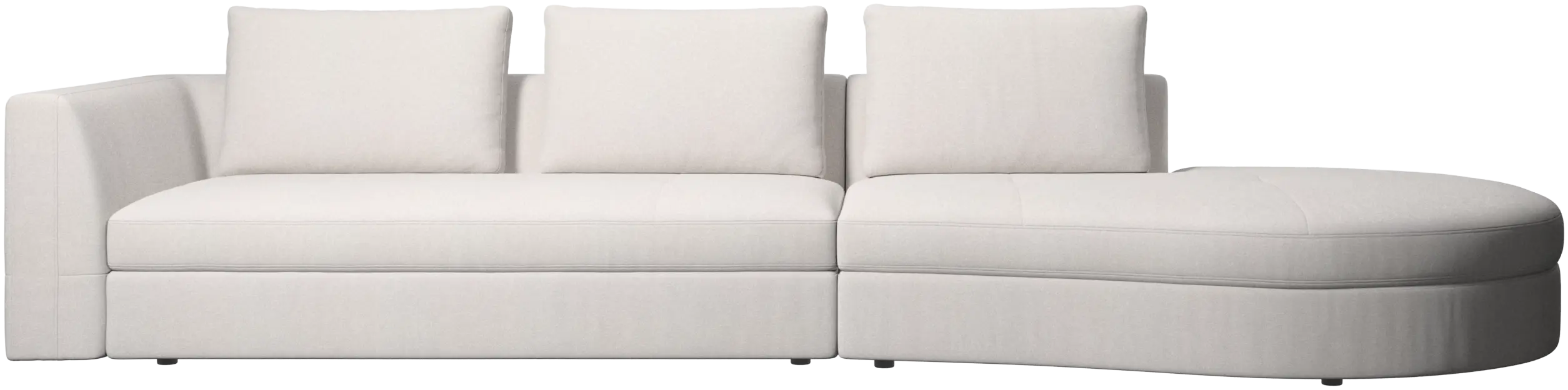 Bergamo sofa with round lounging unit,right