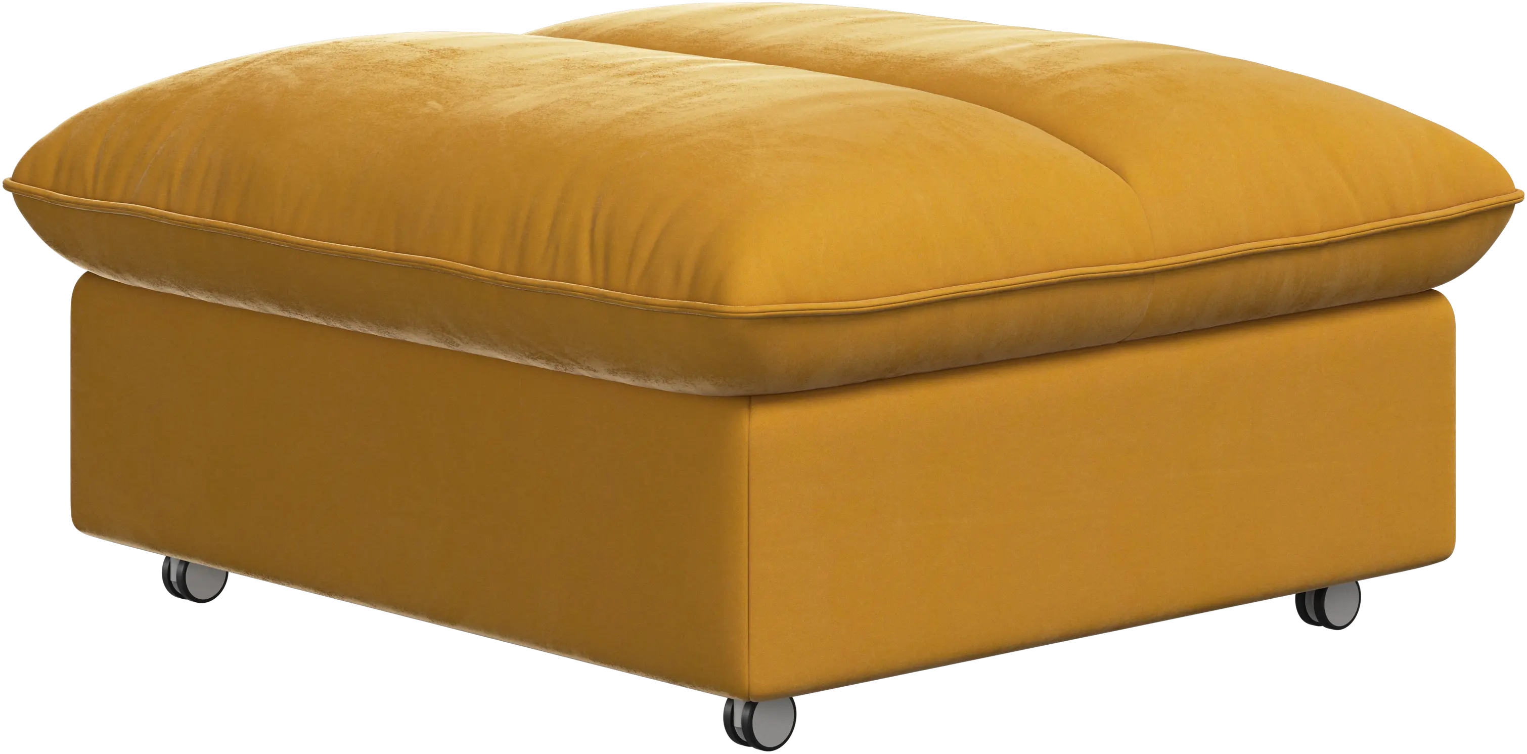 Southampton pouf on wheels with storage