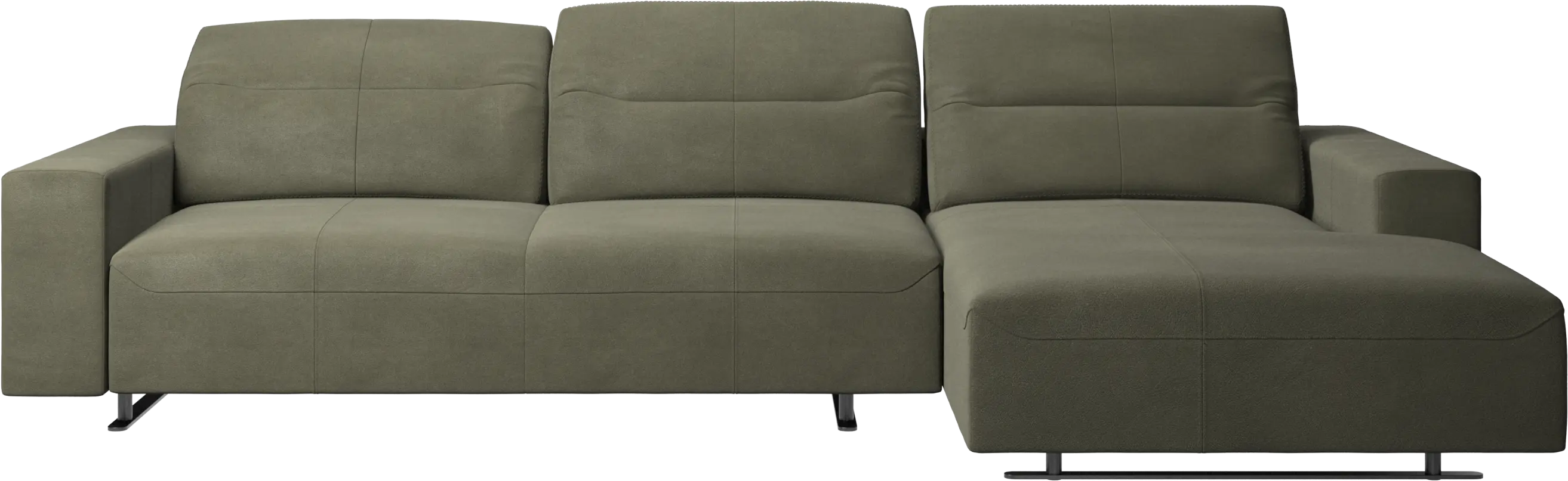 Hampton sofa with adjustable back and resting unit right side
