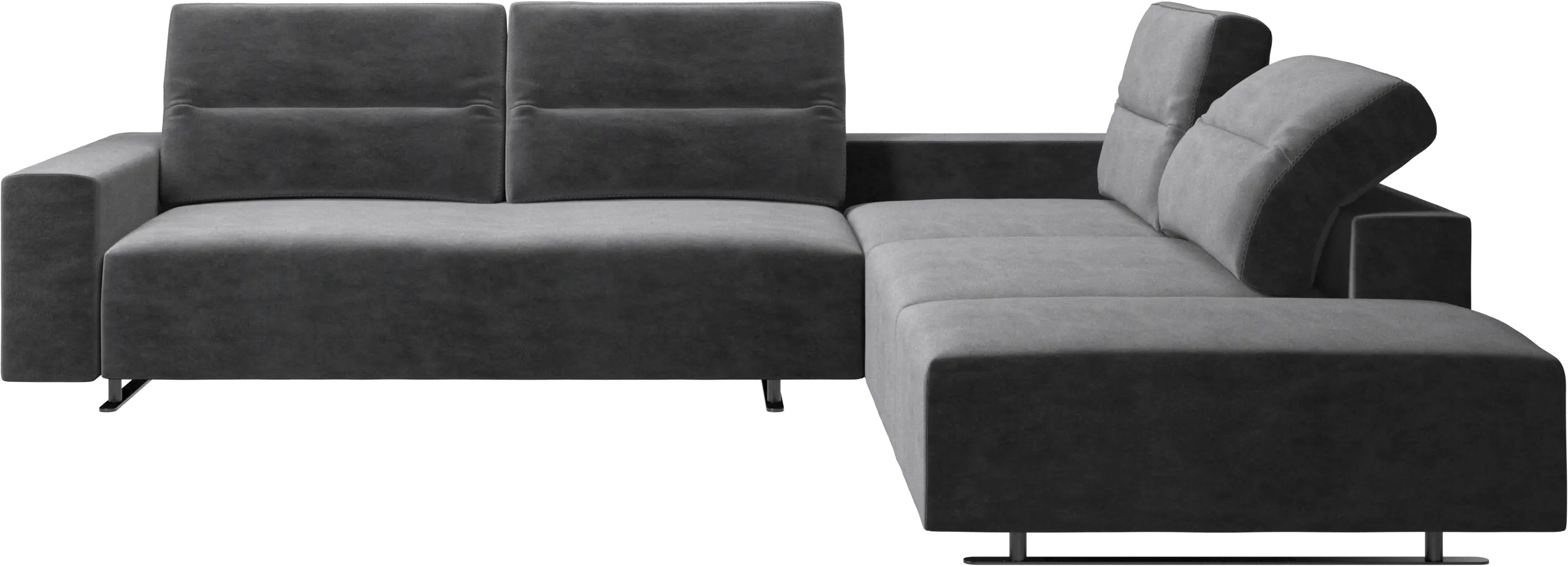 Hampton corner sofa with adjustable back and lounging unit