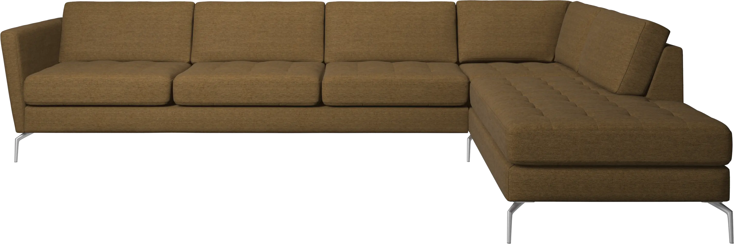 Osaka corner sofa with lounging unit, tufted seat