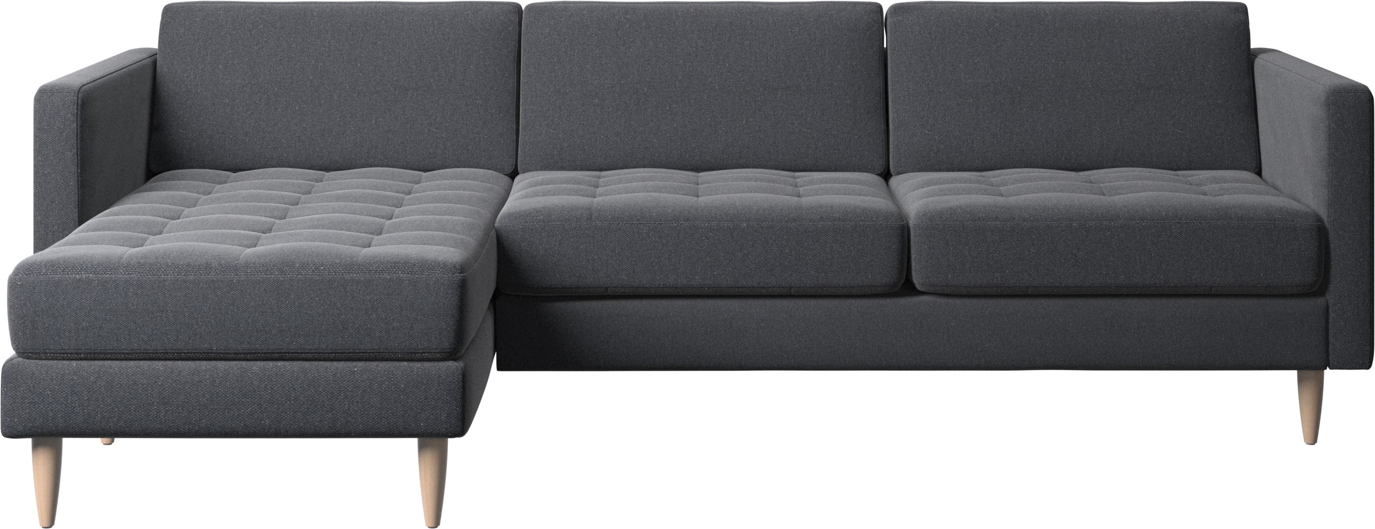 Osaka sofa with resting unit, tufted seat