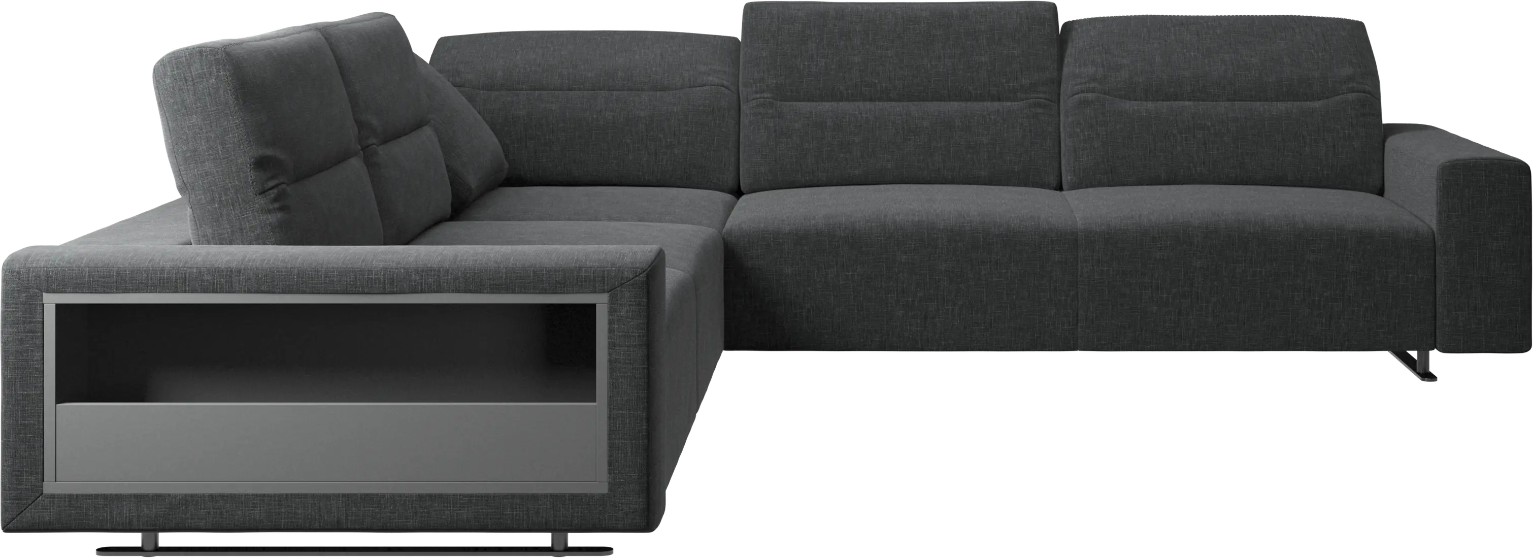 Hampton corner sofa with adjustable back and storage