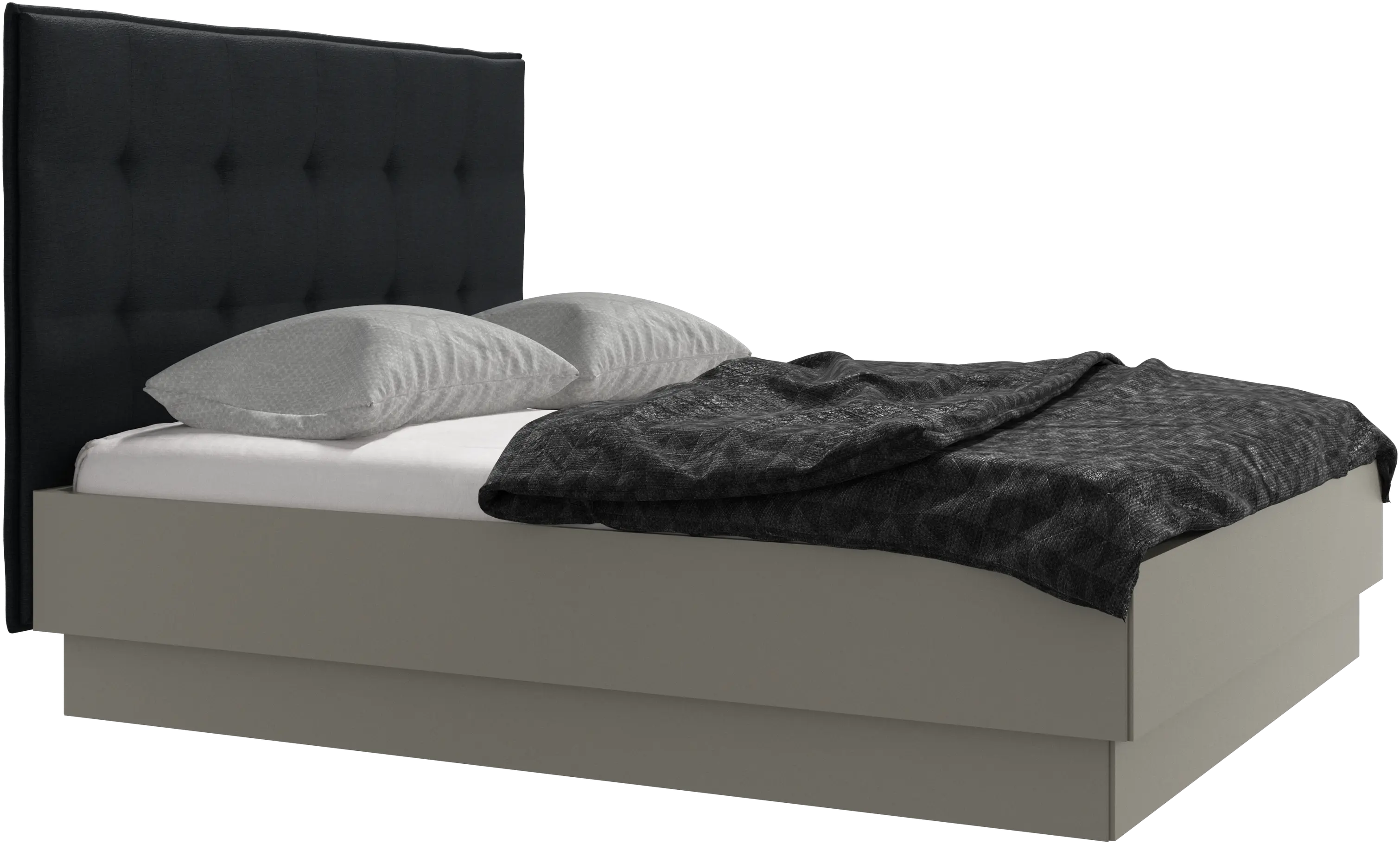 Lugano storage bed with lift-up frame and slats, excl. mattress