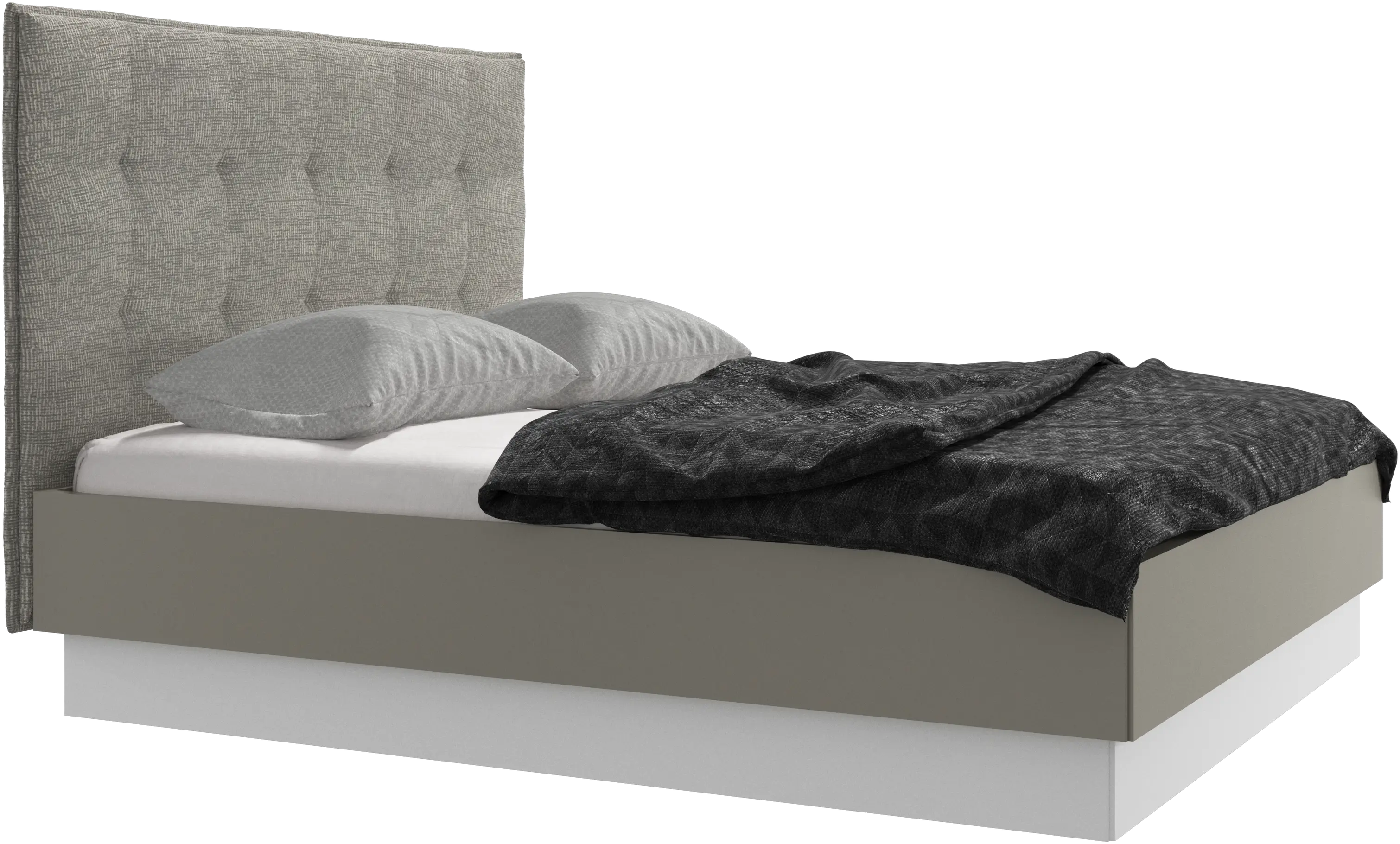 Lugano storage bed with lift-up frame and slats, excl. mattress