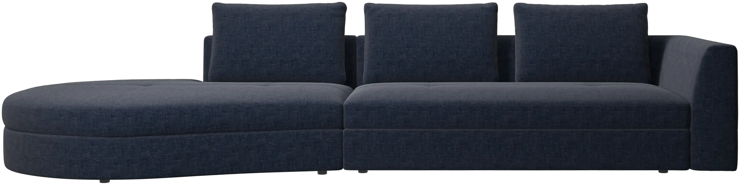 Bergamo Sofa mit rundem Loungemodul, Links