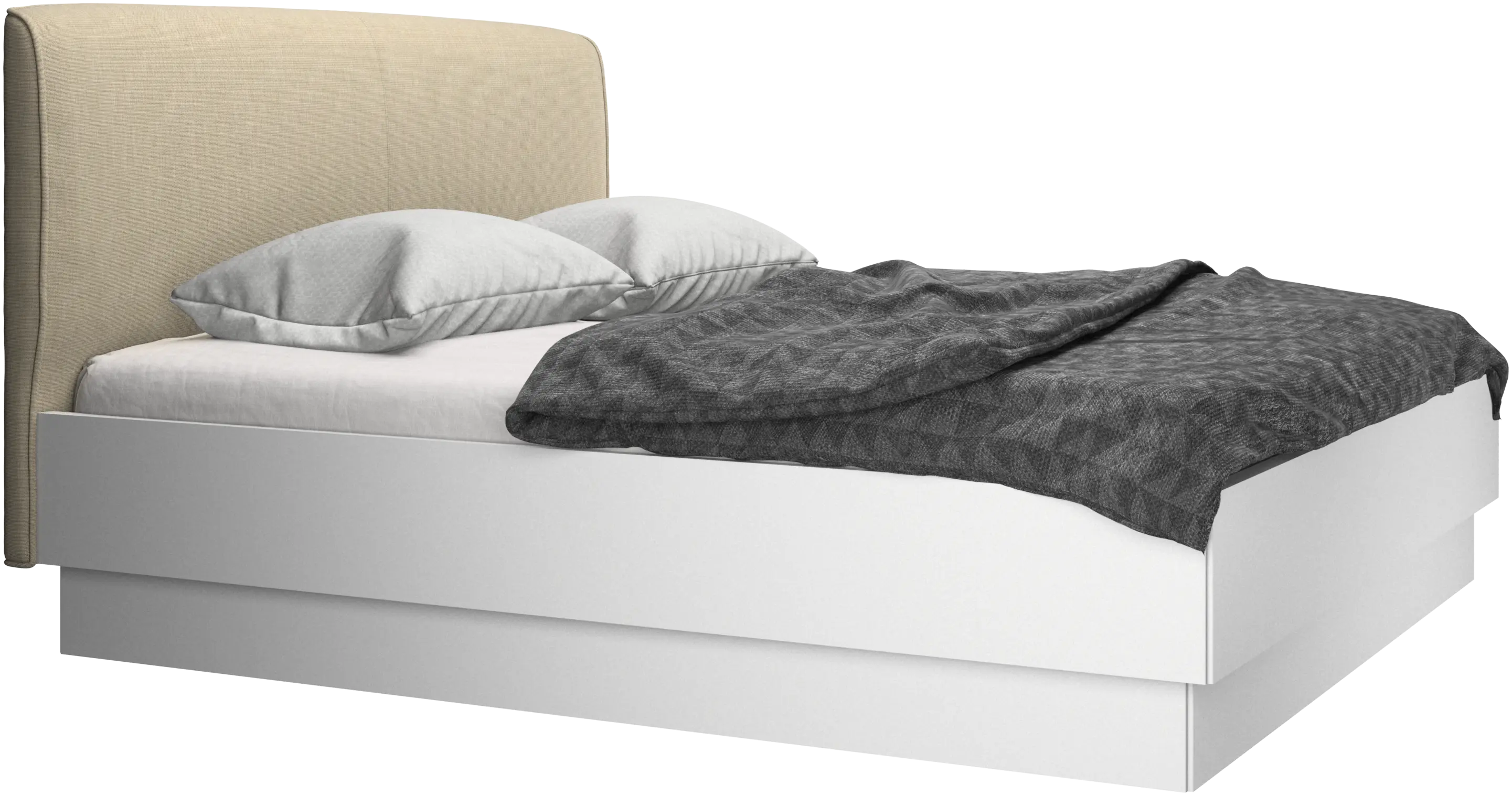 Houston, gepolstertes bett mit stauraum