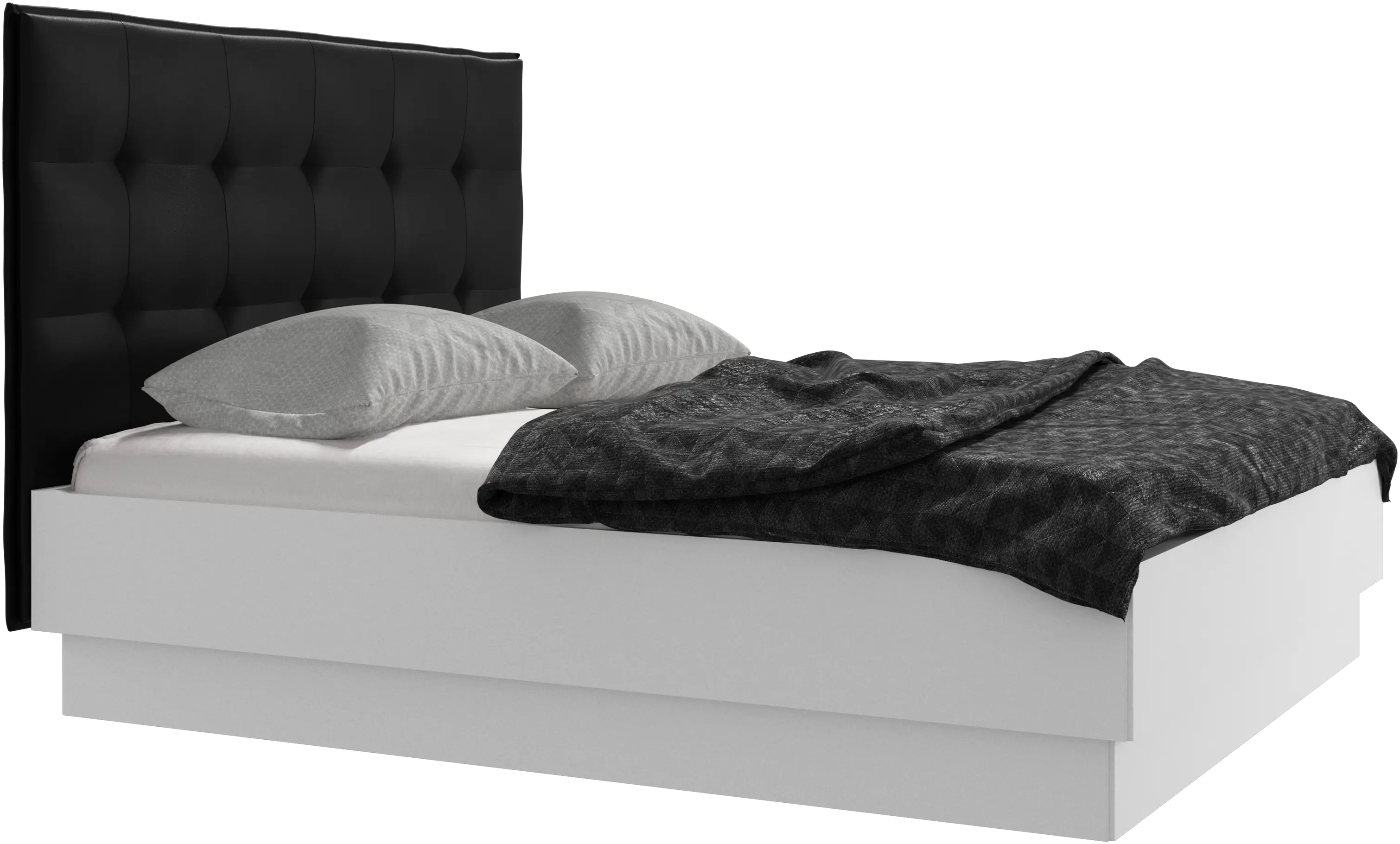 Lugano storage bed with lift-up frame and slats, excl. mattress